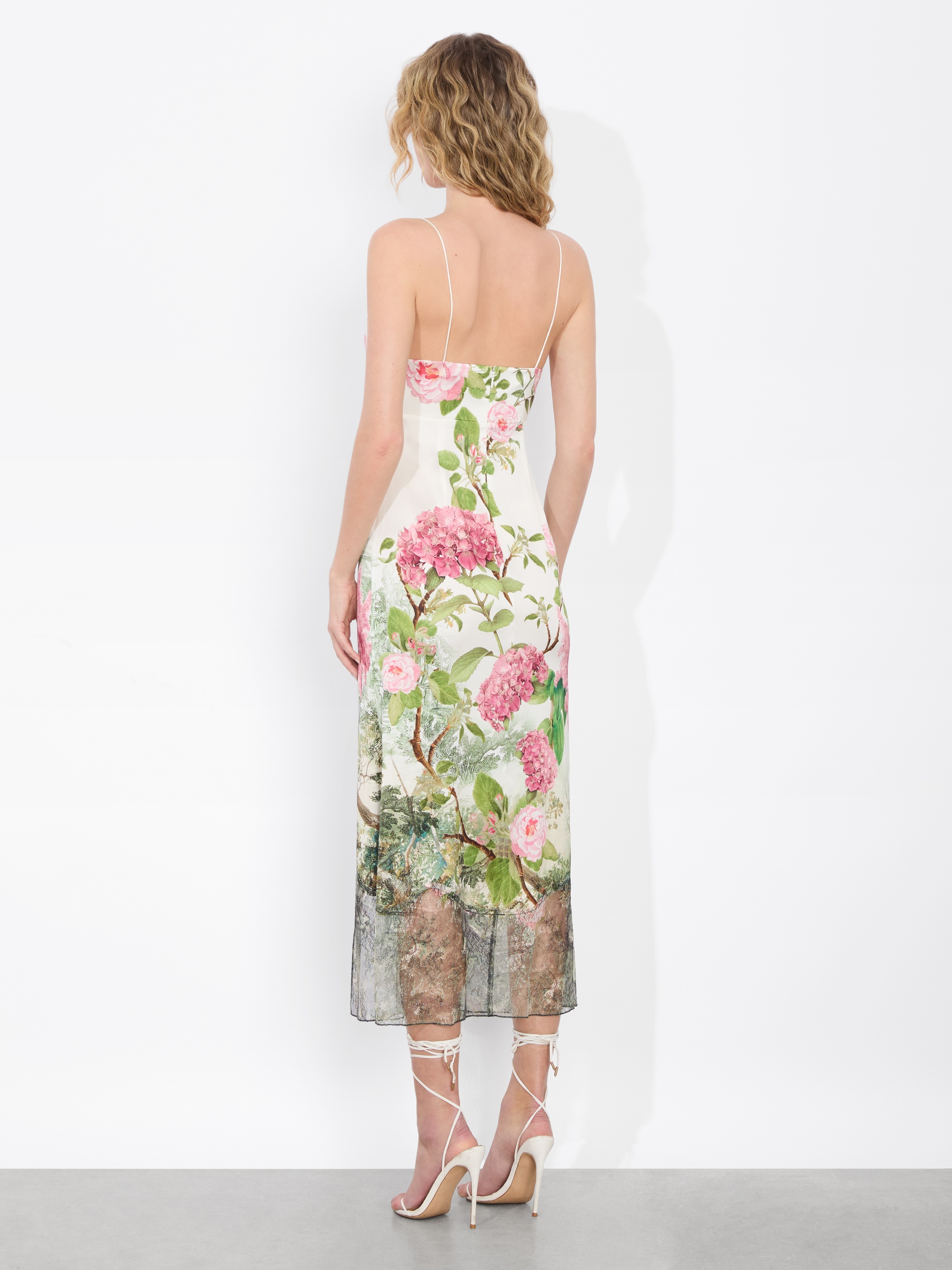 JULIETTA CUTAWAY LACE SLIP DRESS - 4