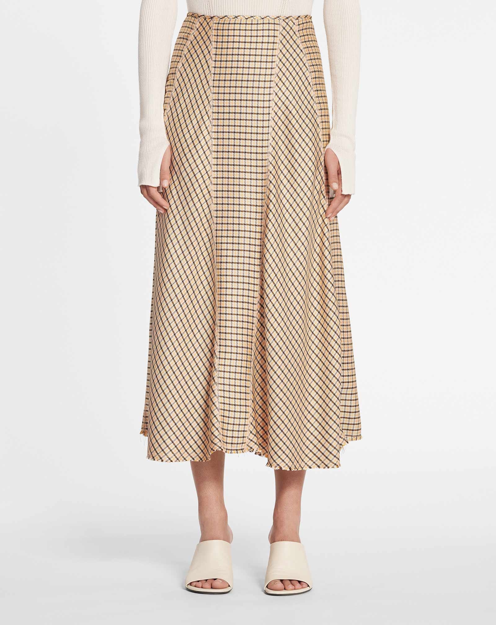 LONG PRINTED FLARED SKIRT - 3