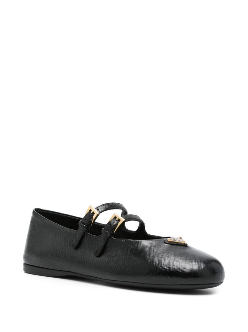 Prada leather ballerina shoes outlook