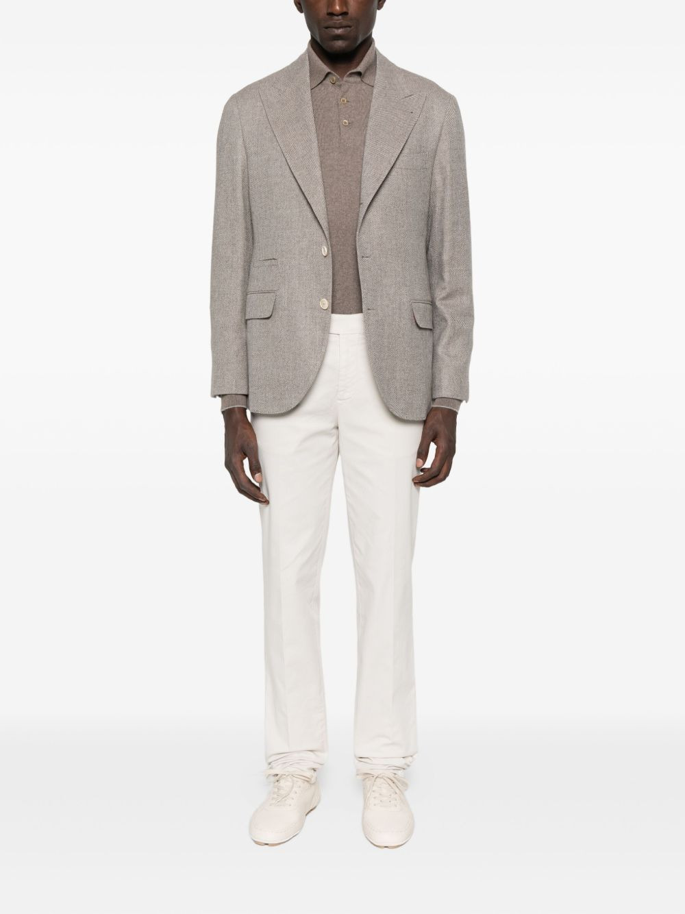 three-button wool blazer - 2