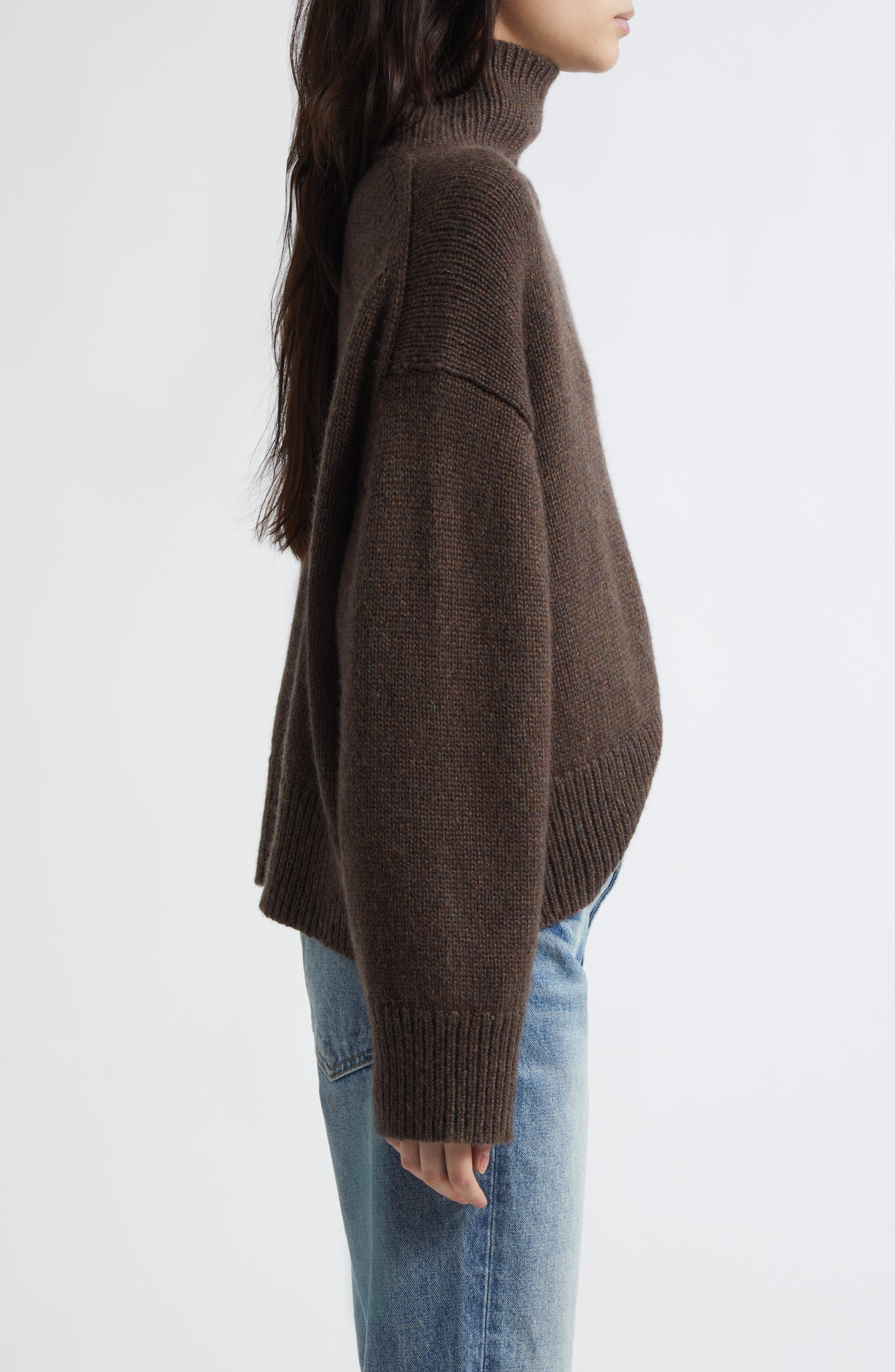 Nili Lotan Tabitha Cashmere Turtleneck in Redwood Melange at Nordstrom - 4