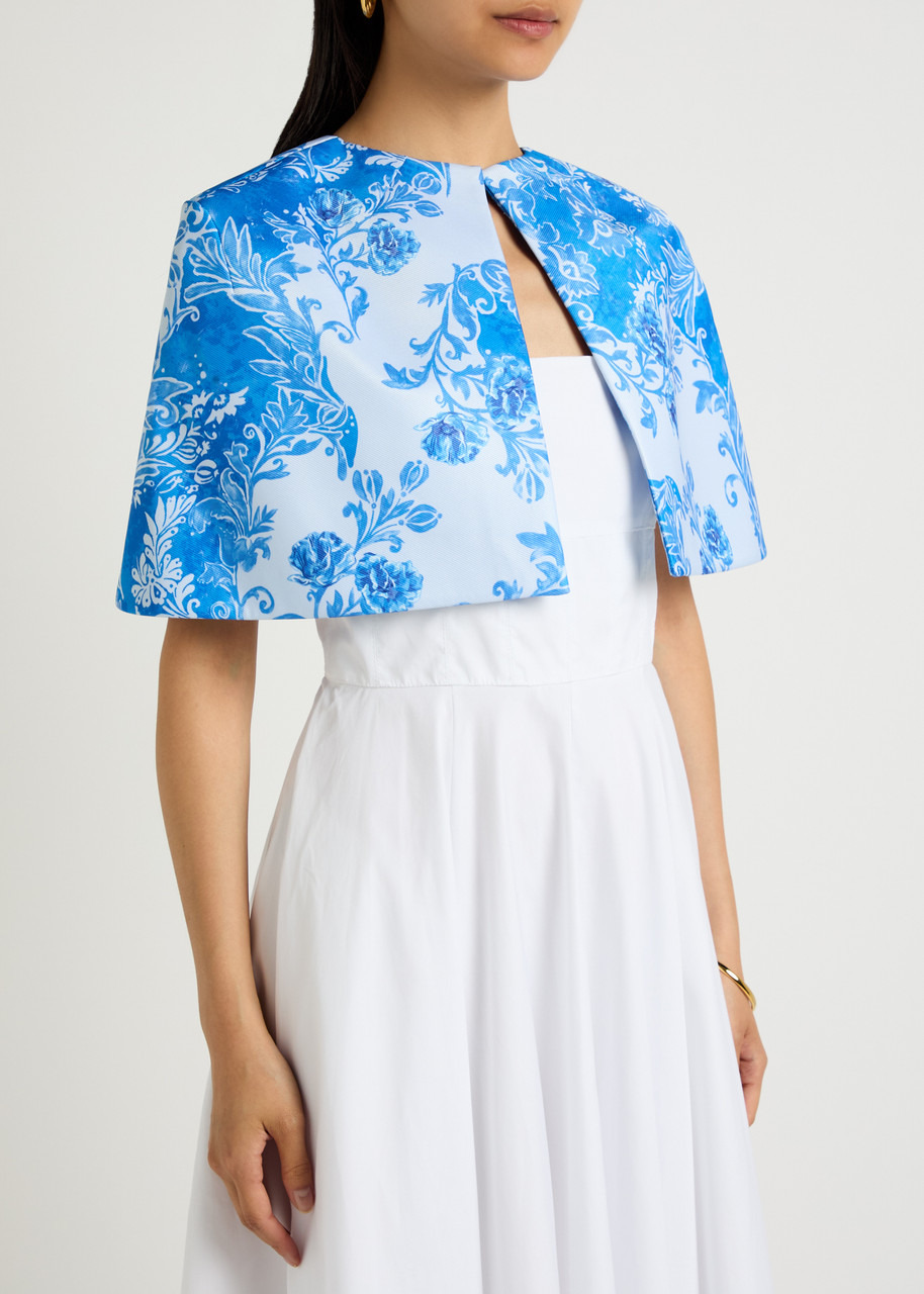 Emilia Wickstead Virginie Floral-print Taffeta Cape - 2