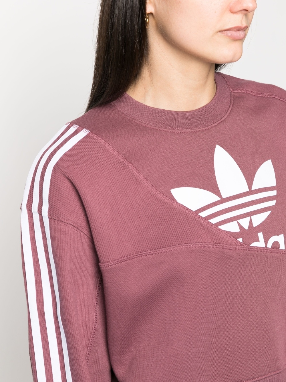 panelled logo-print cotton sweatshirt - 5