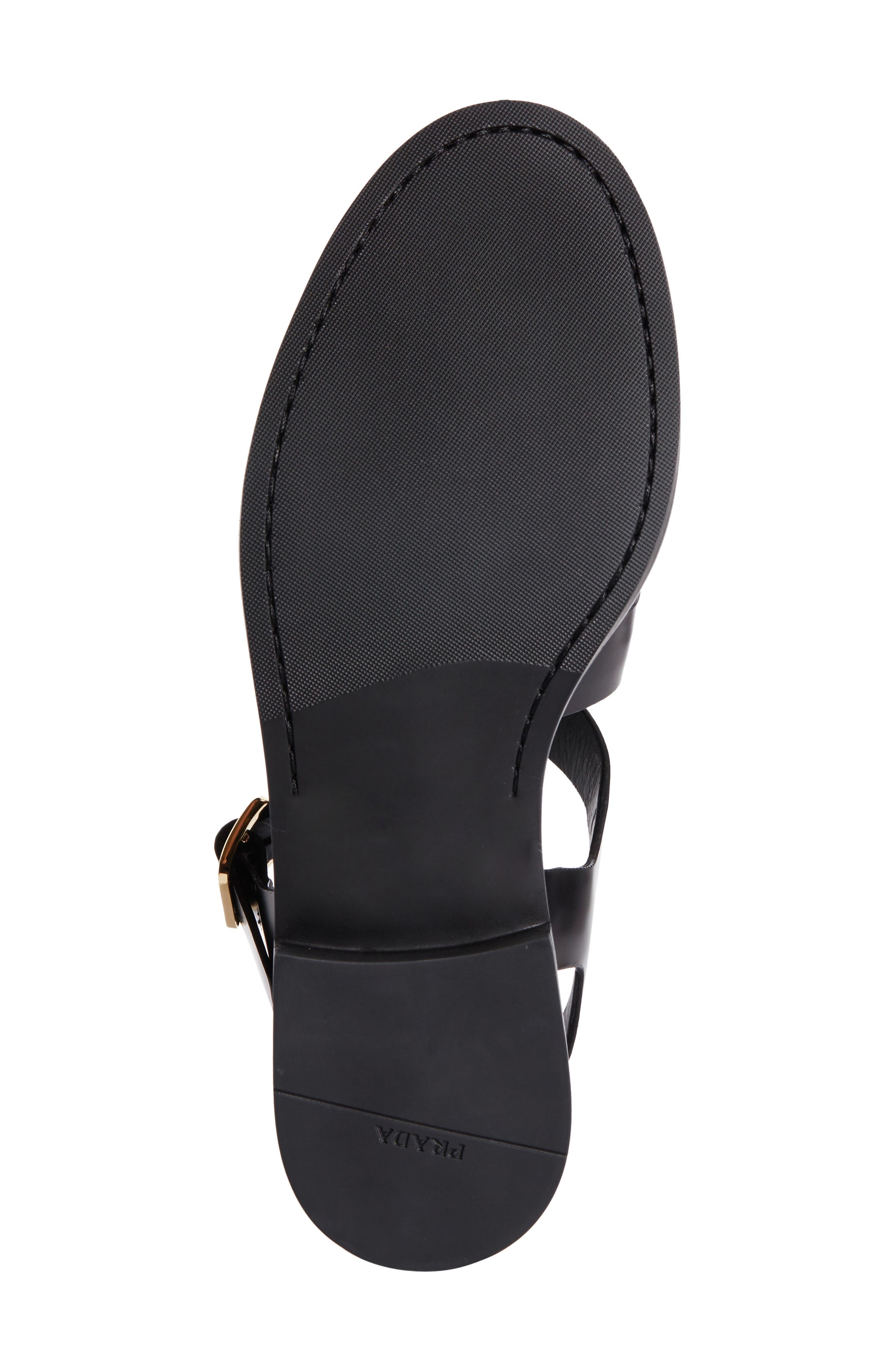 Prada Logo Fisherman Sandal in Nero at Nordstrom - 6