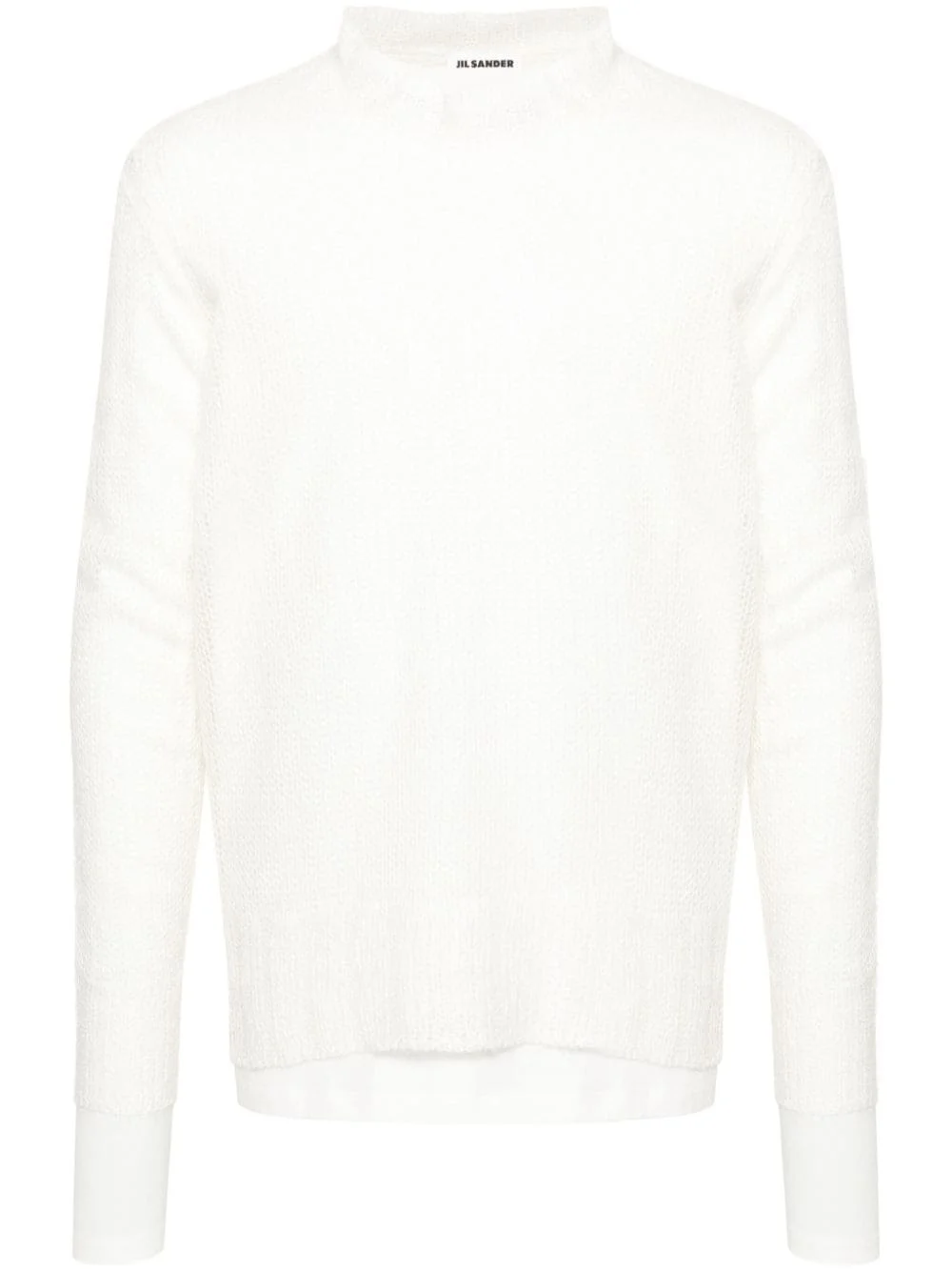 logo intarsia-knit cotton jumper - 1