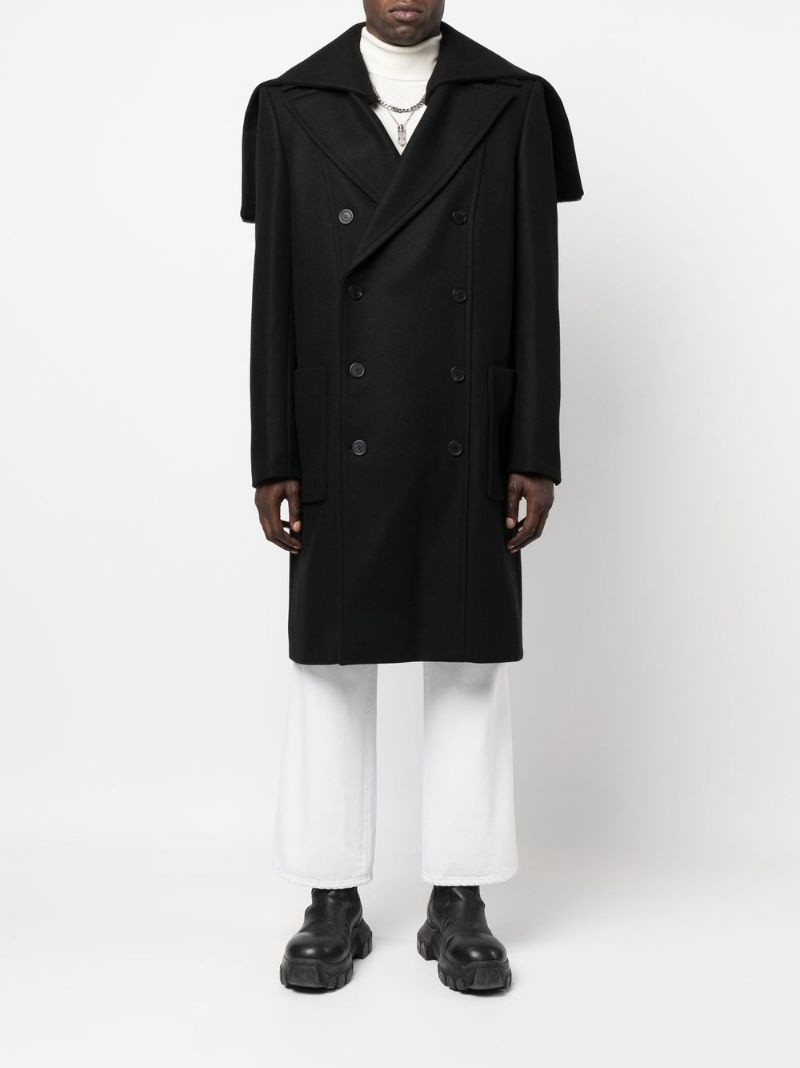 Balmain double breasted wool coat outlook