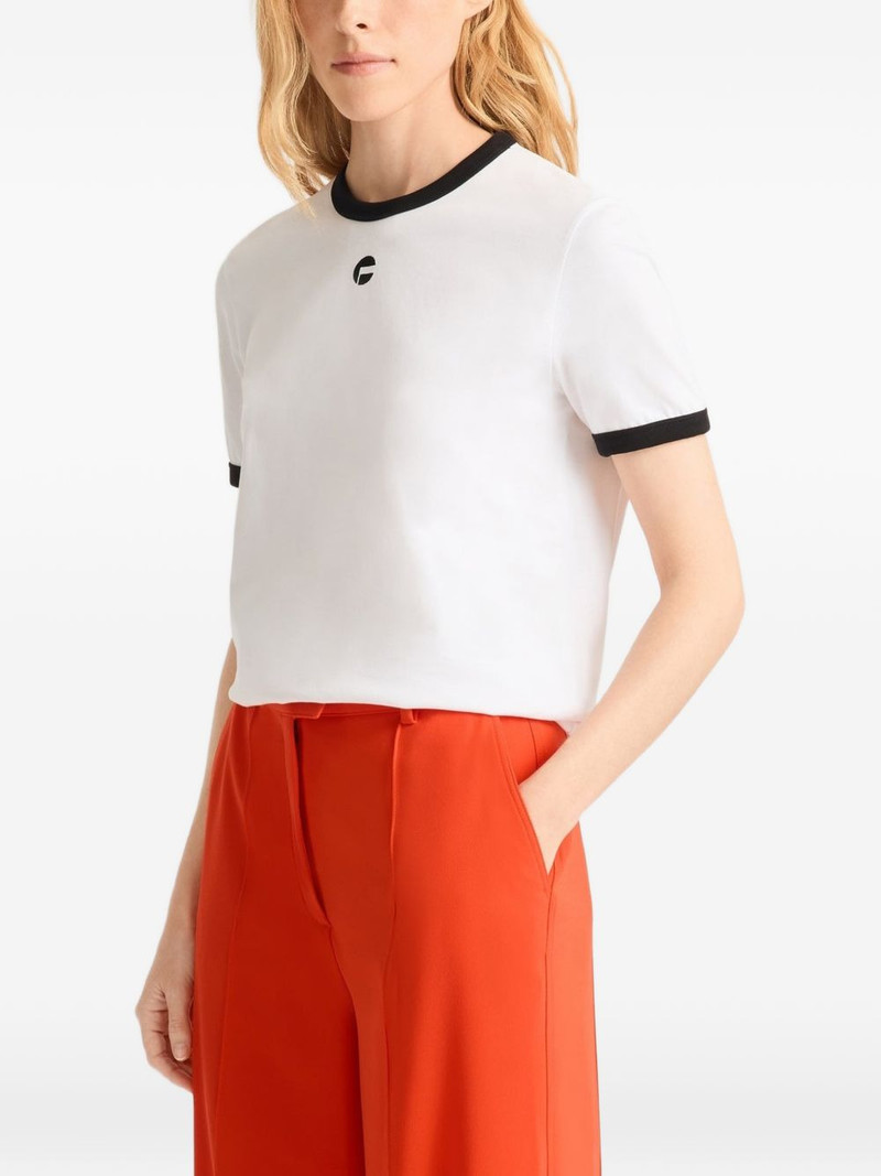 Tanixa contrast-trim logo T-shirt 4