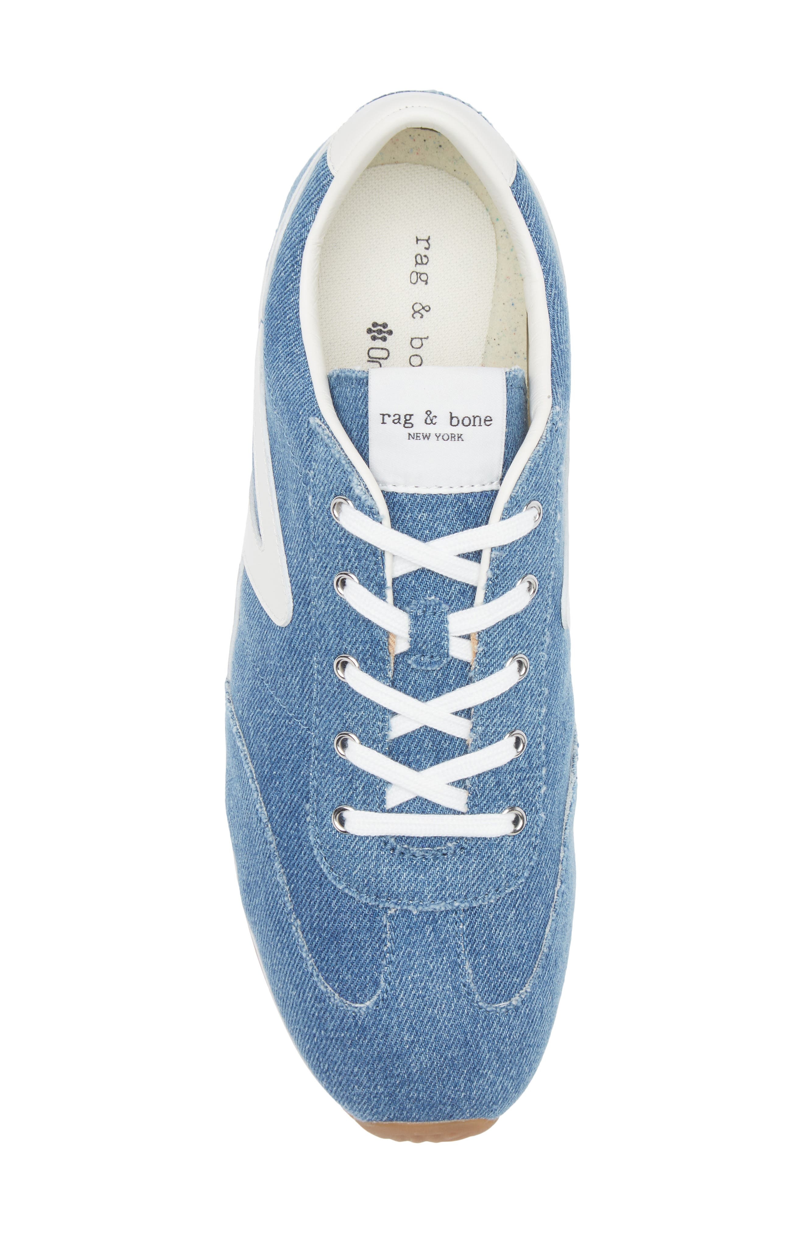 rag & bone Retro Runner Slim Sneaker in Medium Wash Denim at Nordstrom - 5