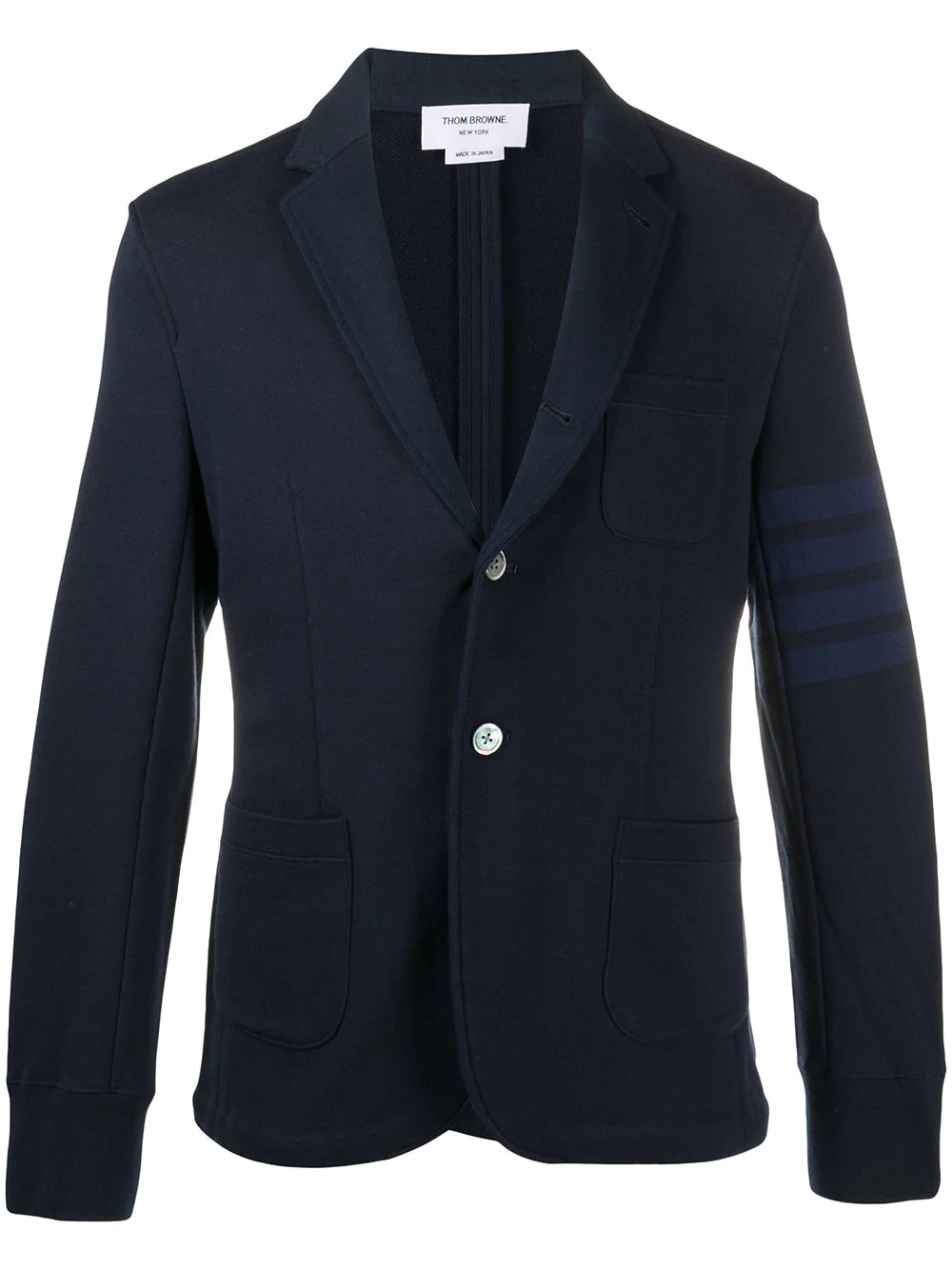 single-breasted cotton blazer - 1