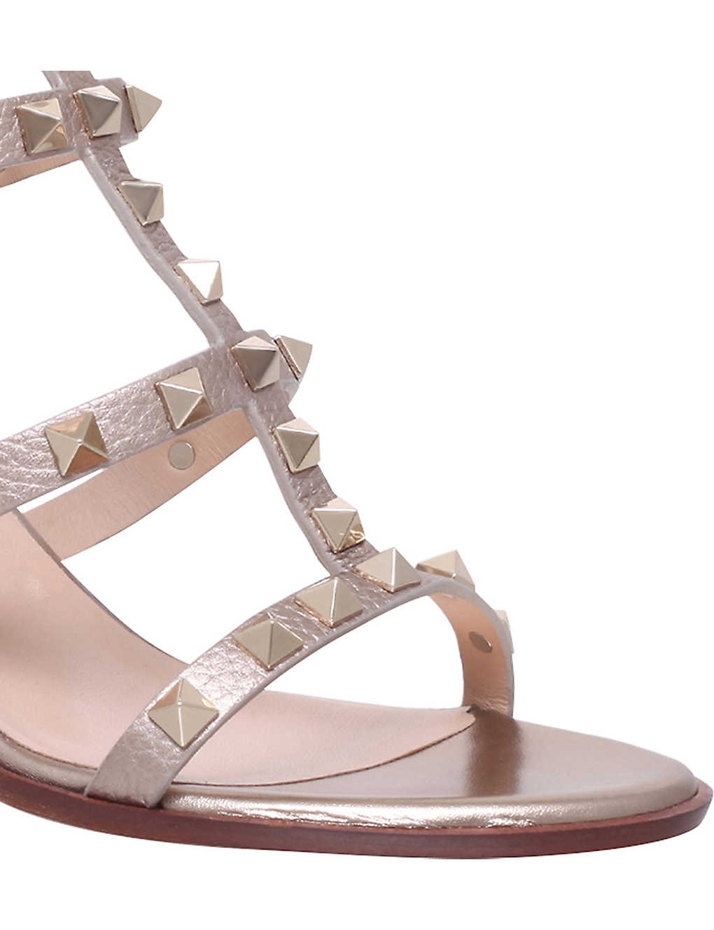 Rockstud 90 leather heeled sandals - 3