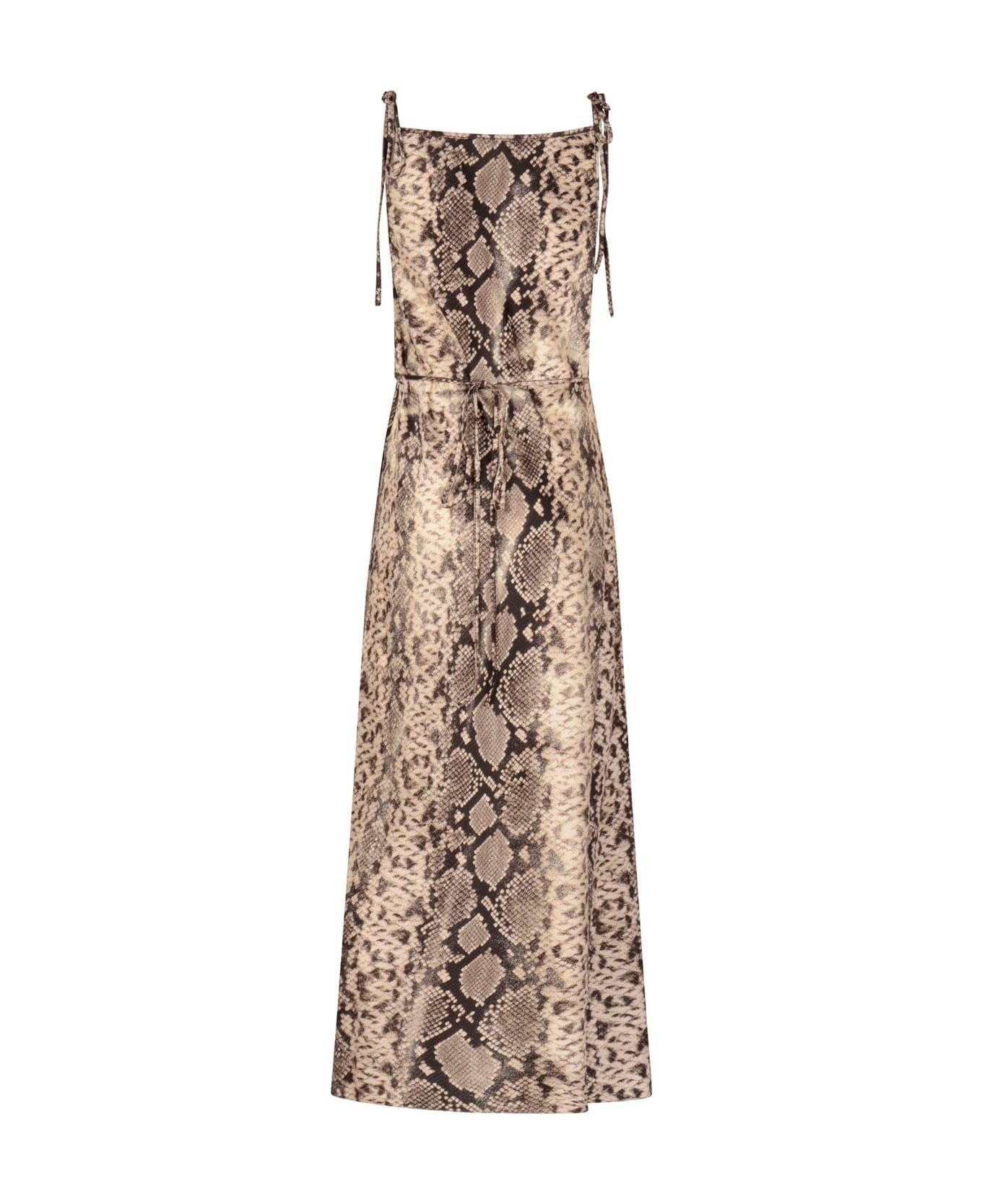 Satin Python Printed Dress - 2