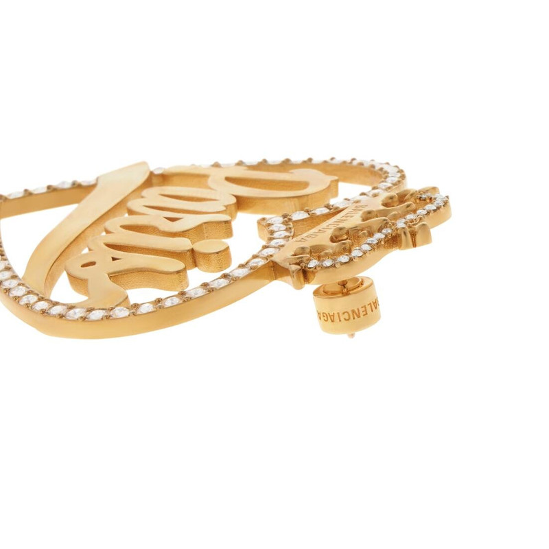BALENCIAGA Paris Souvenir Enjoy Earrings in Gold outlook