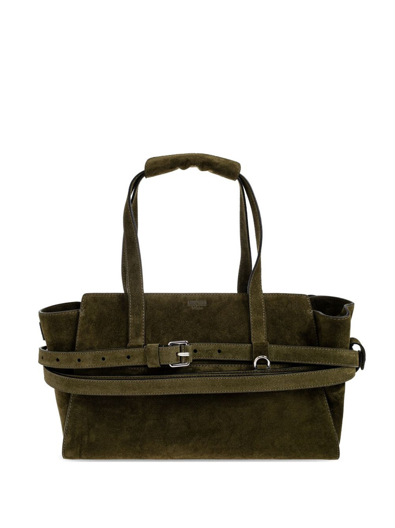 Tie Me suede leather tote bag 1