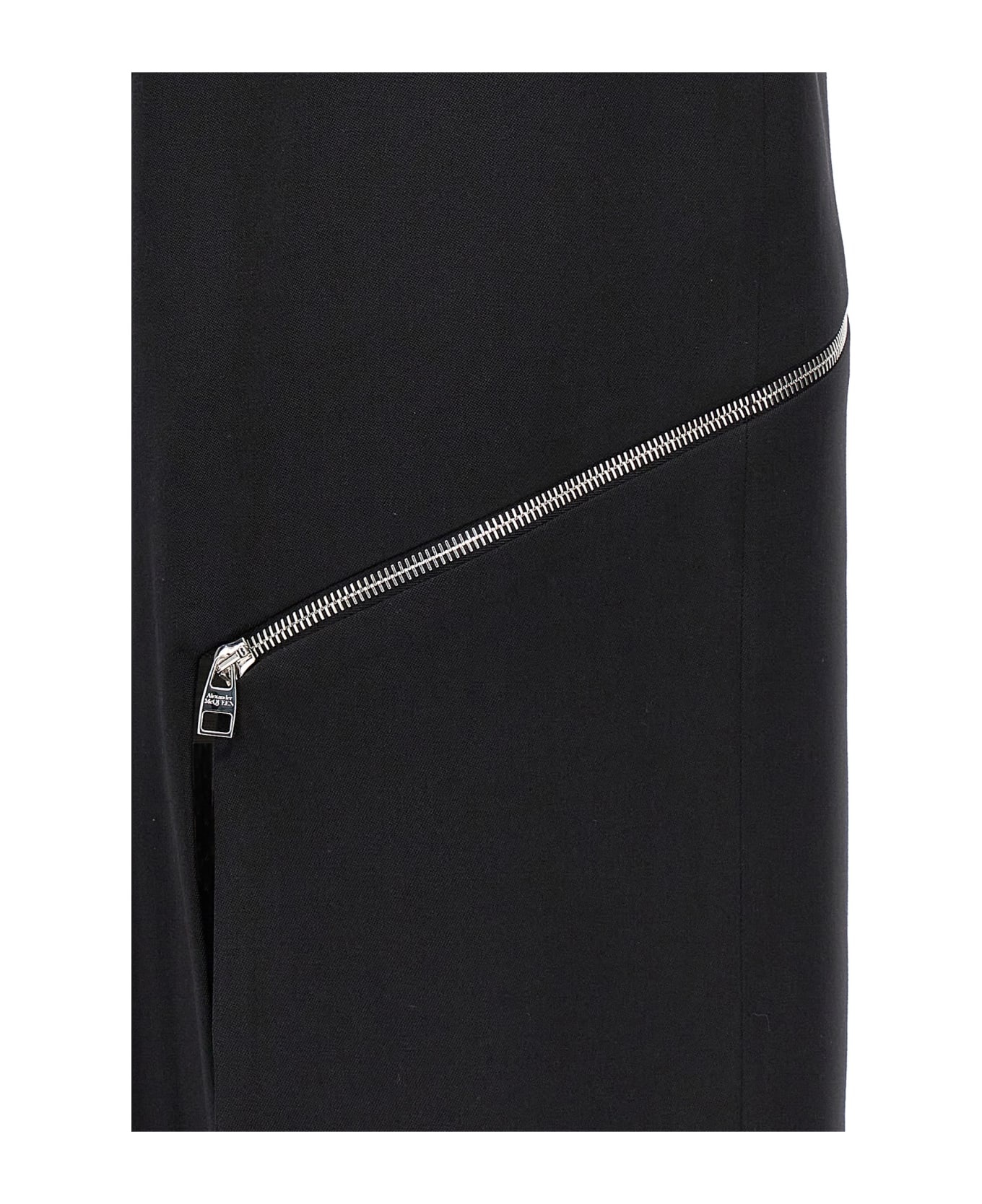 【送料&関税込】Alexander McQueen Zip Wool Midi Dress Alexander McQueen ZIP SLASH PENCIL DRESS | cruisefashion
