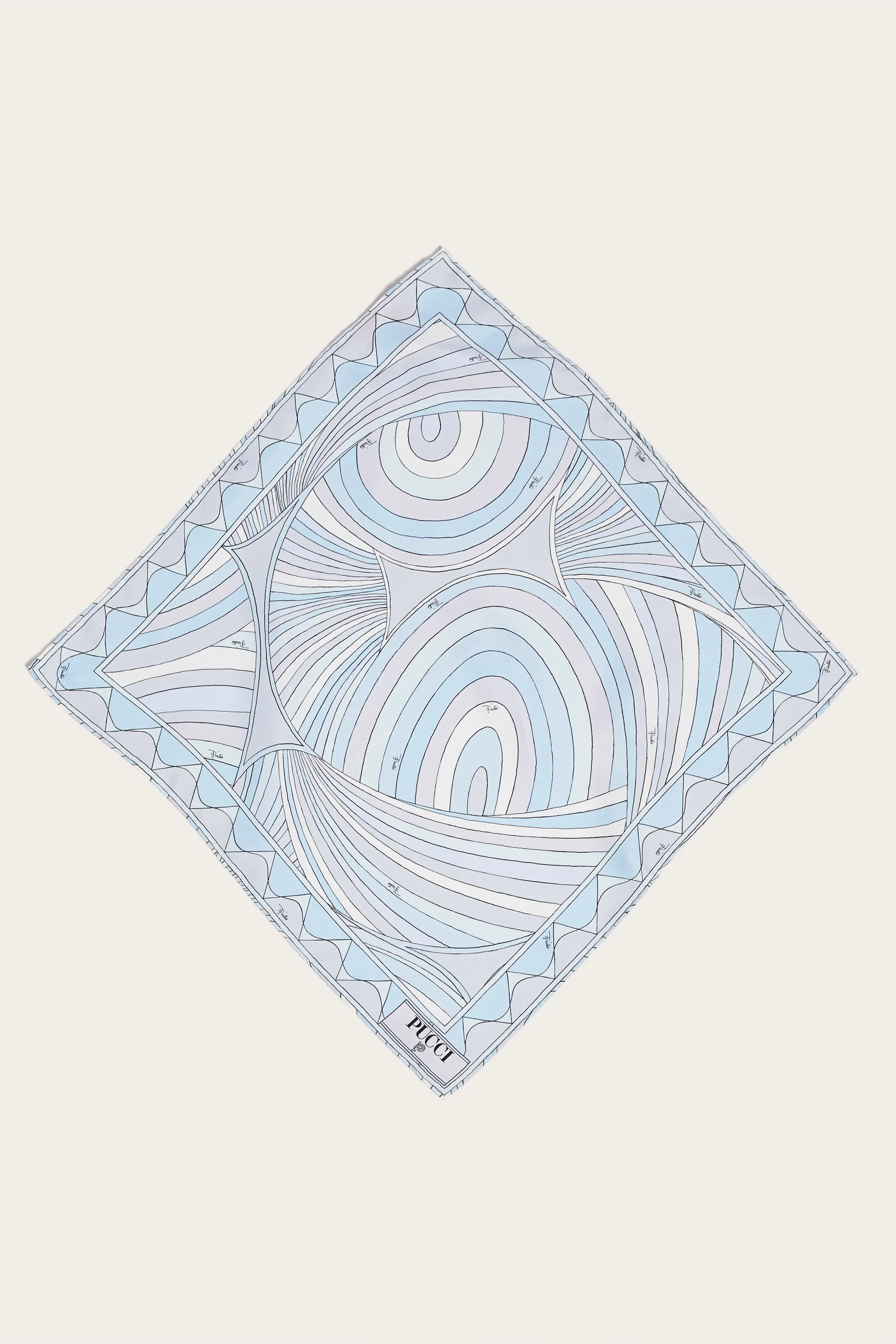 IRIDE PRINT SMALL SILK SCARF - 1