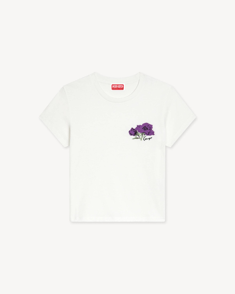 'KENZO Pop Rose' embroidred T-shirt in cotton 1