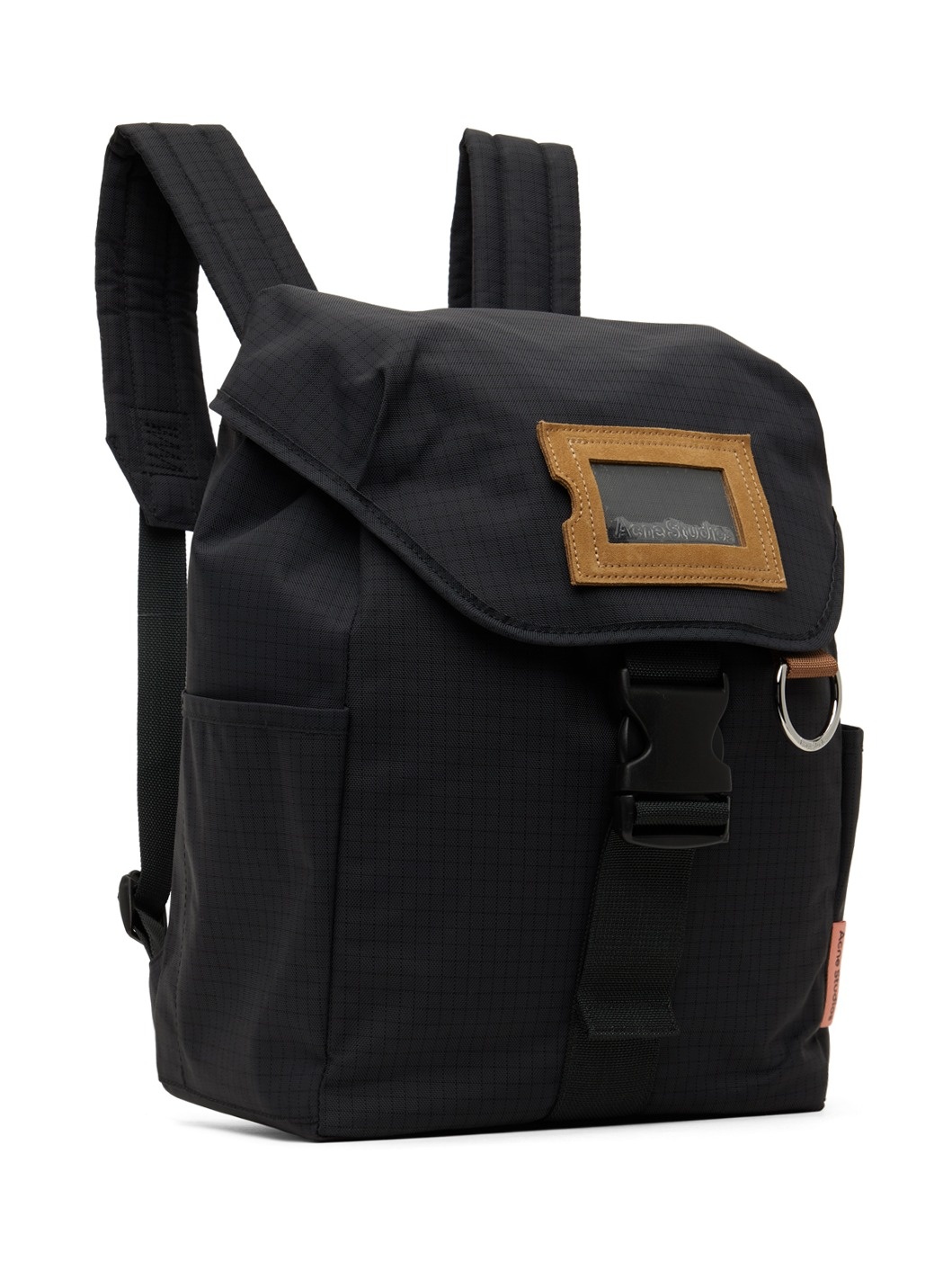 Black Ripstop Nylon Backpack - 2
