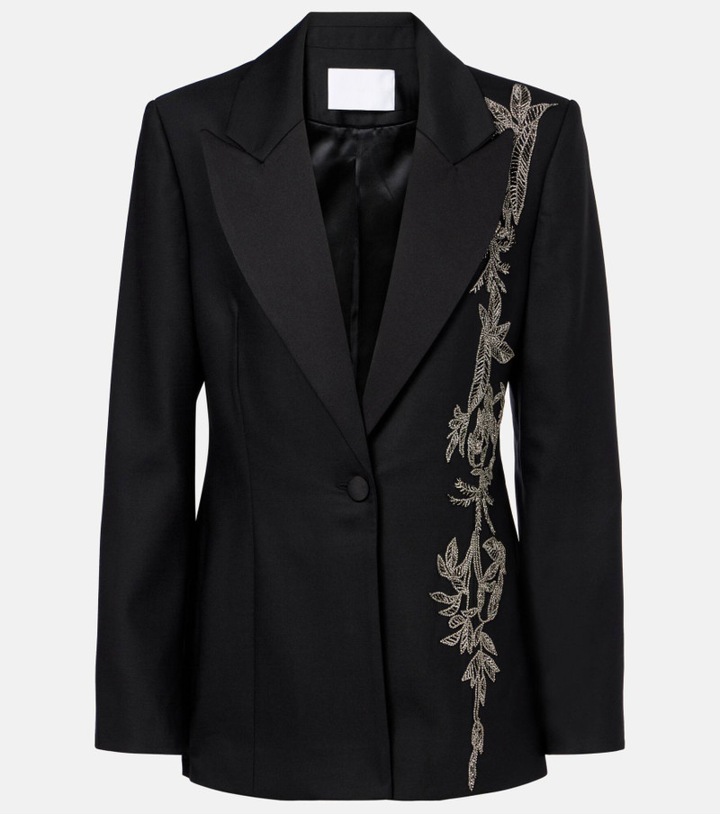 Lesia embellished wool-blend blazer 1