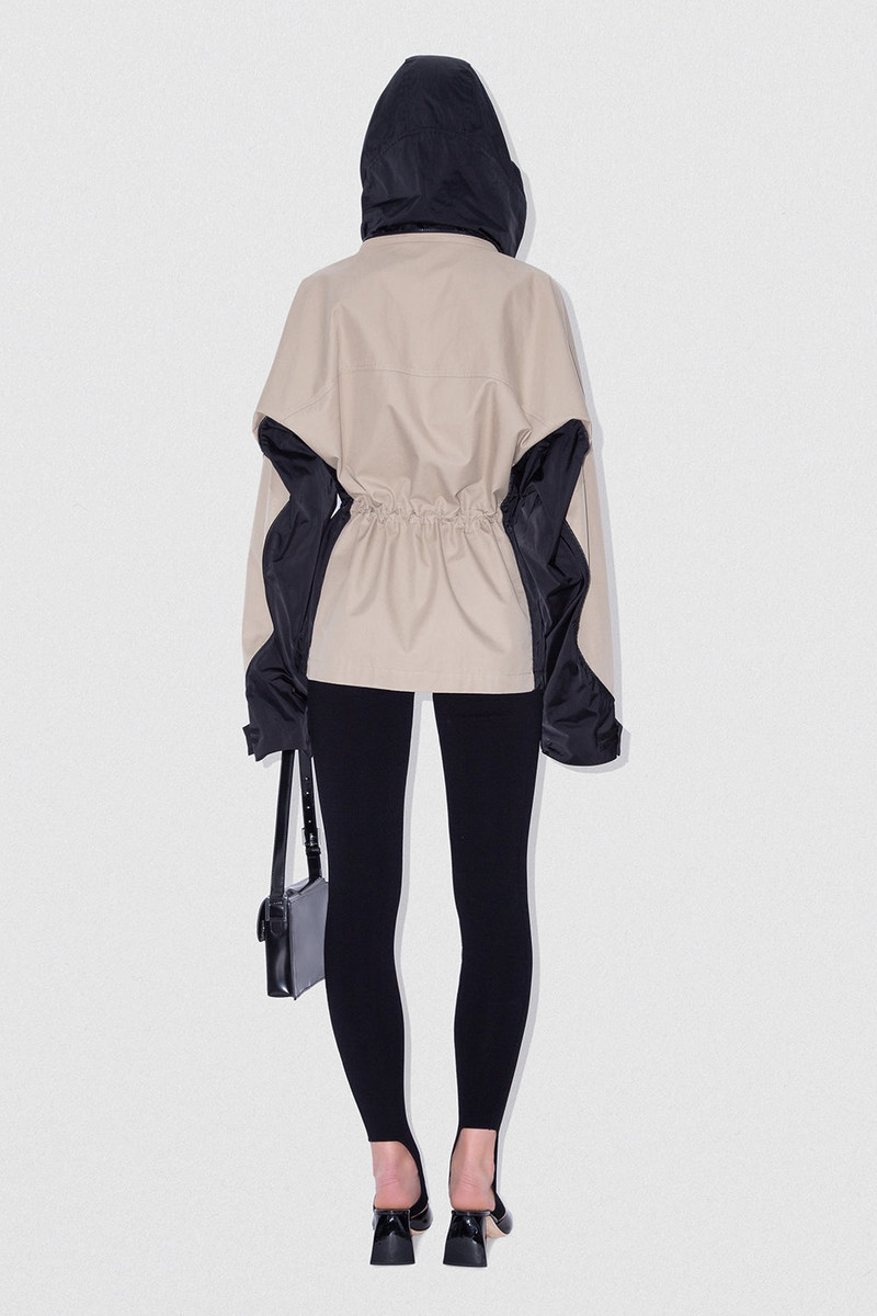 YAKA JACKET BEIGE-BLACK WR COTTON AND NYLON 4