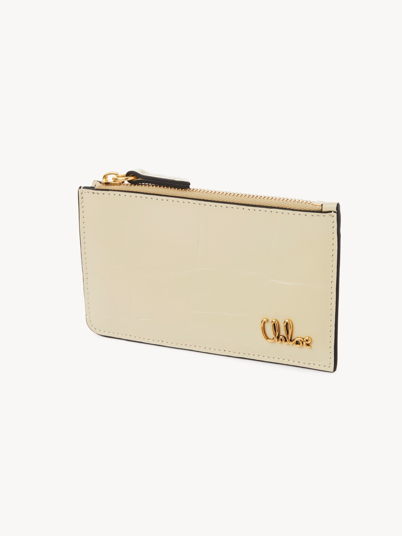 Chloé SMALL CHLOÉ ICONIC PURSE WITH CARD SLOTS IN CROCO-EFFECT LEATHER outlook