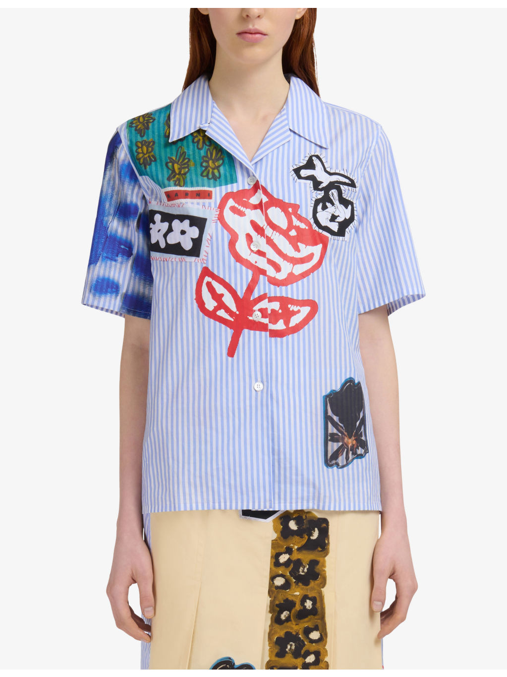 Striped Abstract-Print Cotton Shirt - 3
