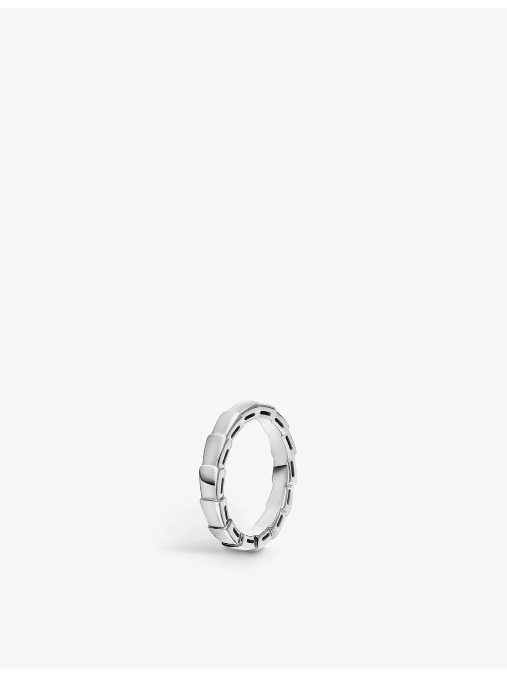 Serpenti Viper 18ct white-gold wedding band - 1