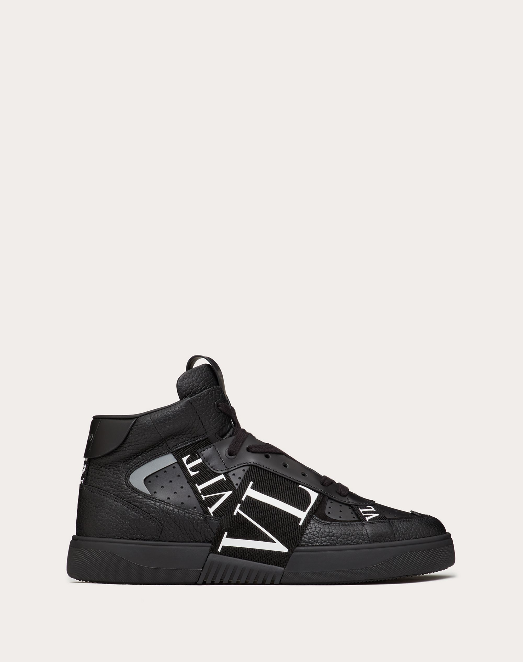 Mid-Top Calfskin VL7N Sneaker with Bands - 1