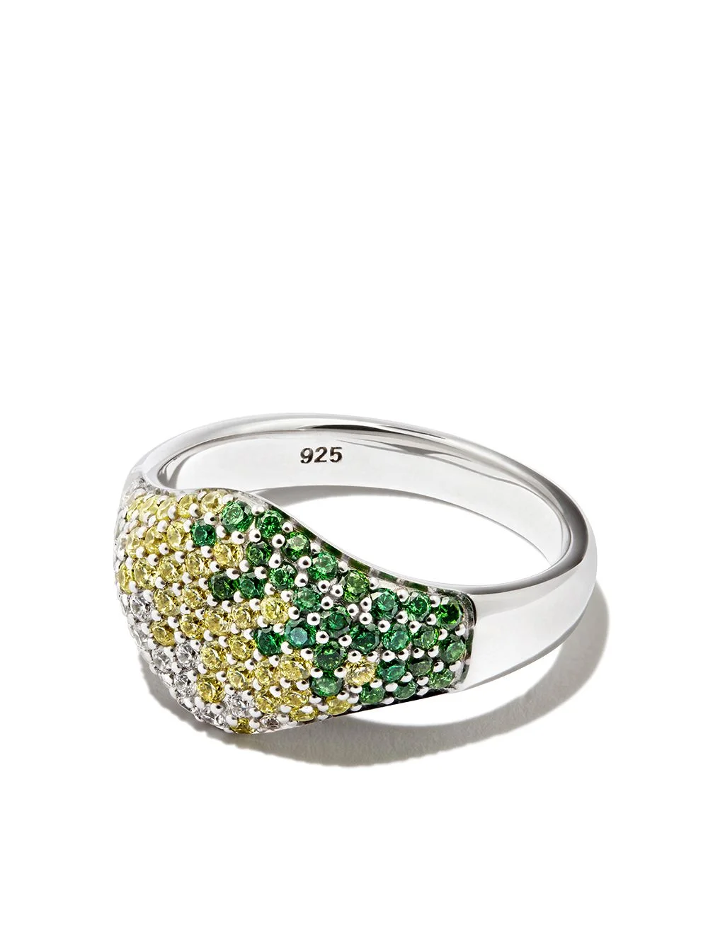 gradient crystal-embellished ring - 1