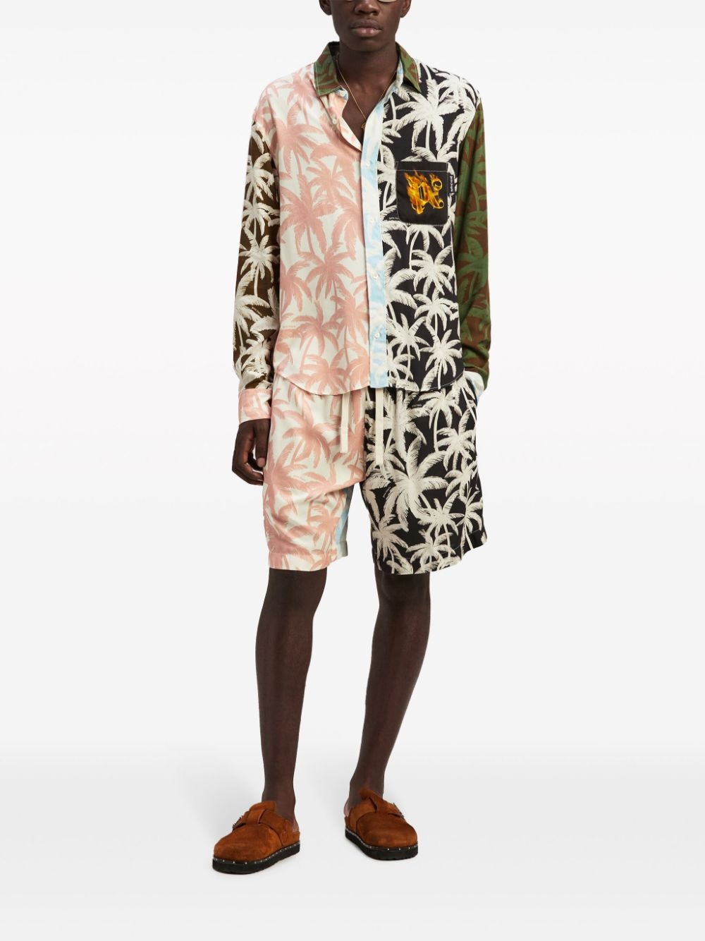 Patchwork Palms shorts - 2