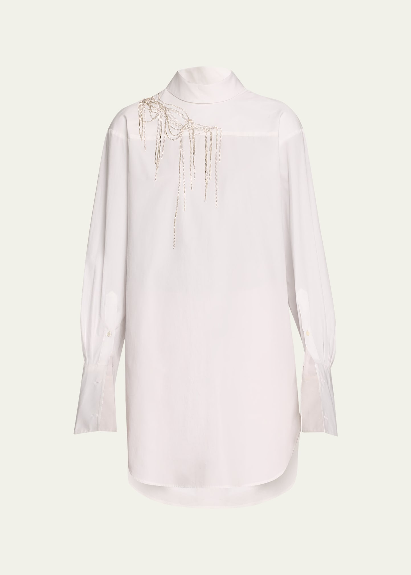 Corso Embellished Oversize Cotton Shirt - 1