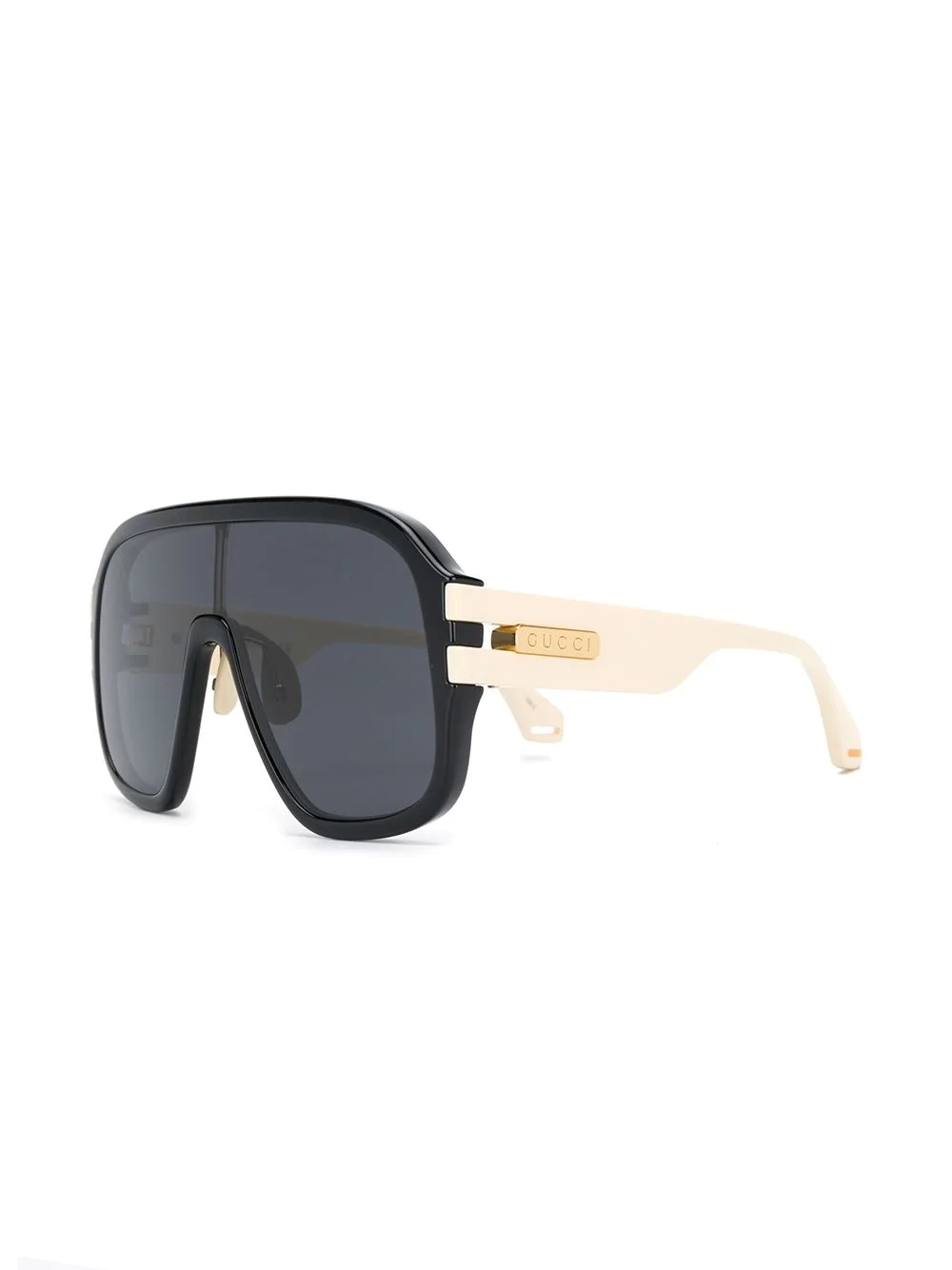 oversized mask-frame sunglasses - 2