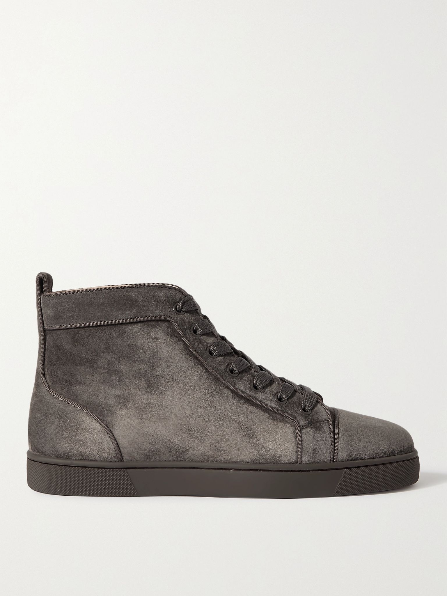 Louis Orlato Grosgrain-Trimmed Suede High-Top Sneakers - 1