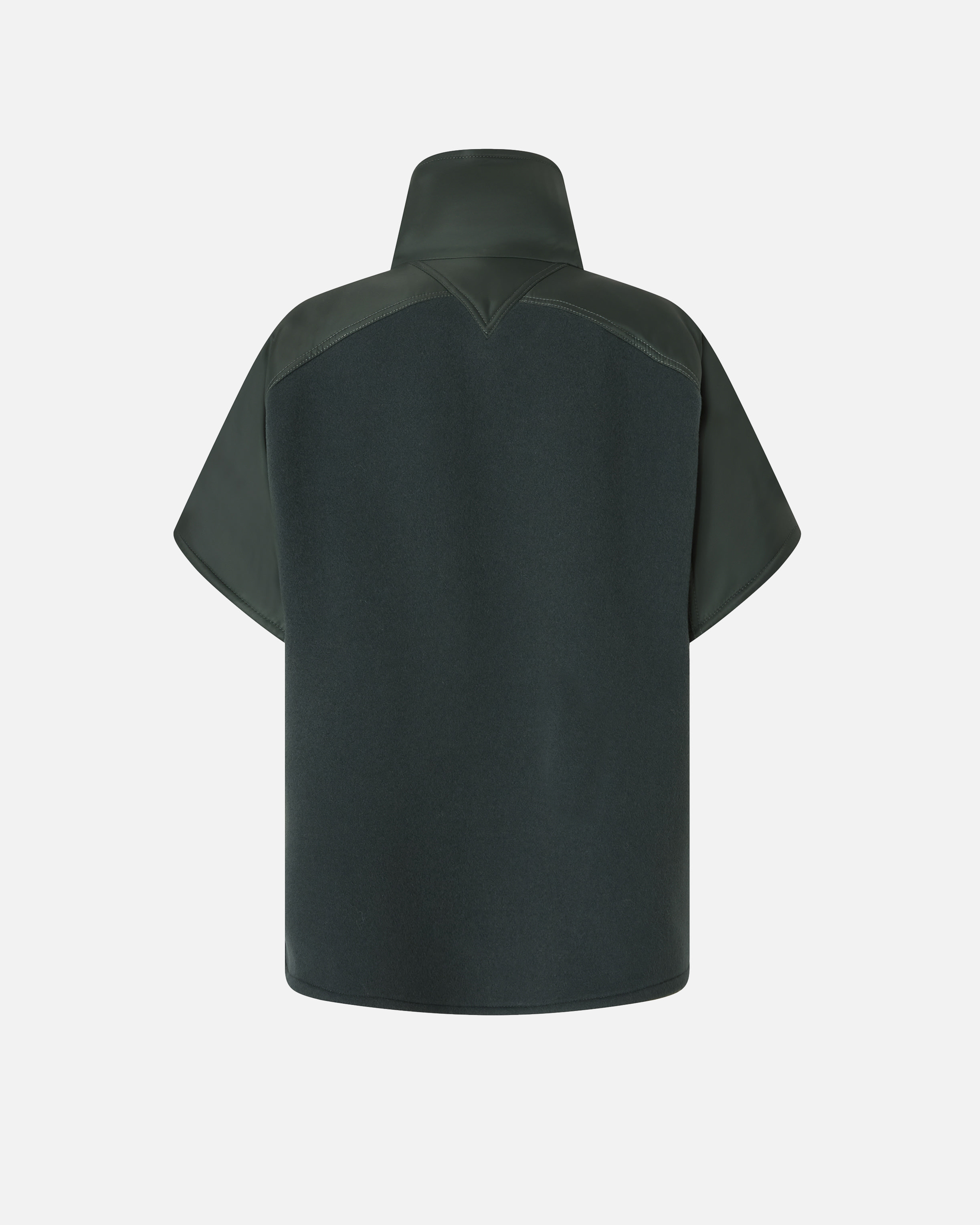 CLOTH CAPE WITH HIGH NECK - 6