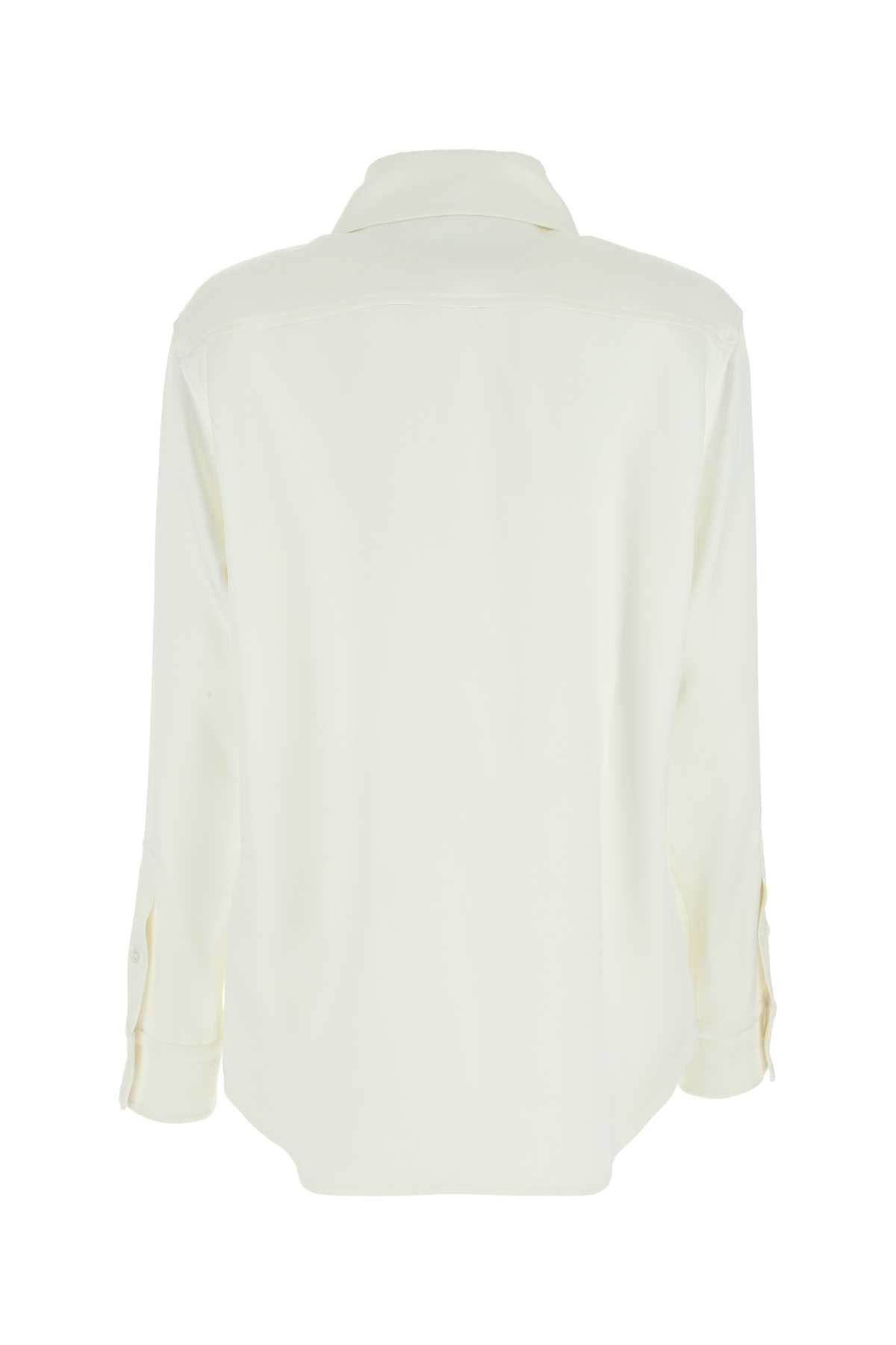 Bottega Veneta Women Ivory Satin Shirt - 2