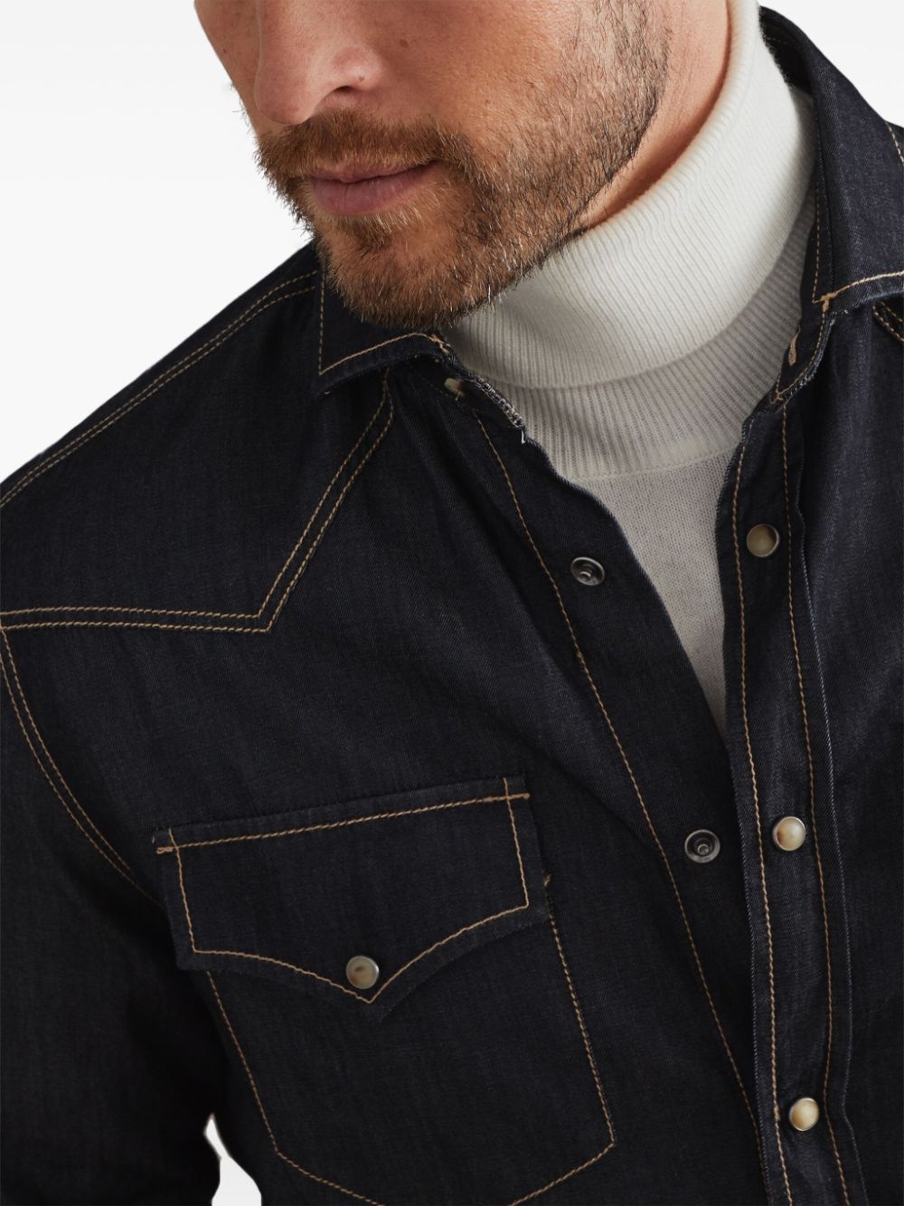 denim cotton shirt - 4