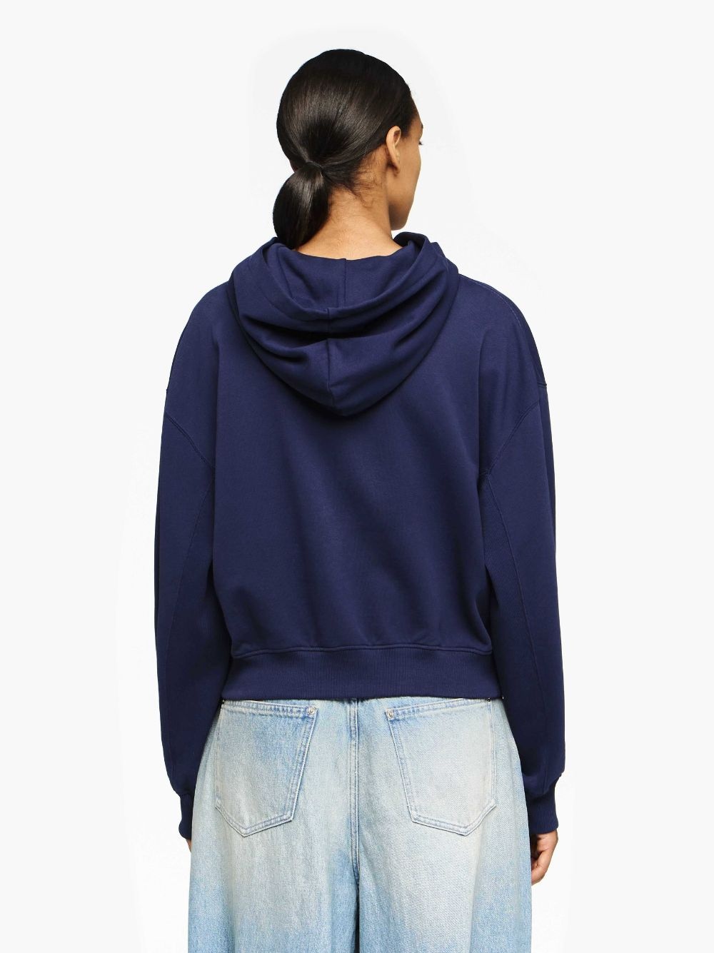 CROPPED HOODIE WITH ANCHOR EMBROIDERY - 3