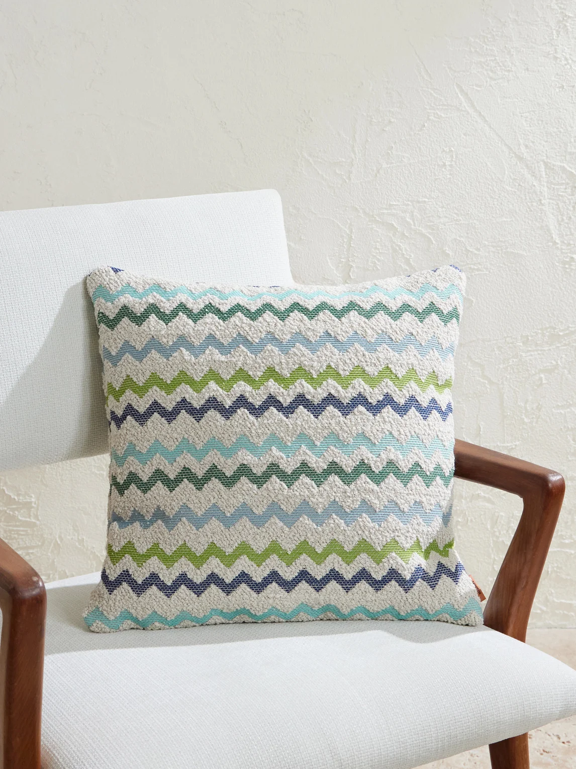 Capri Striped Bouclé Cushion - 1