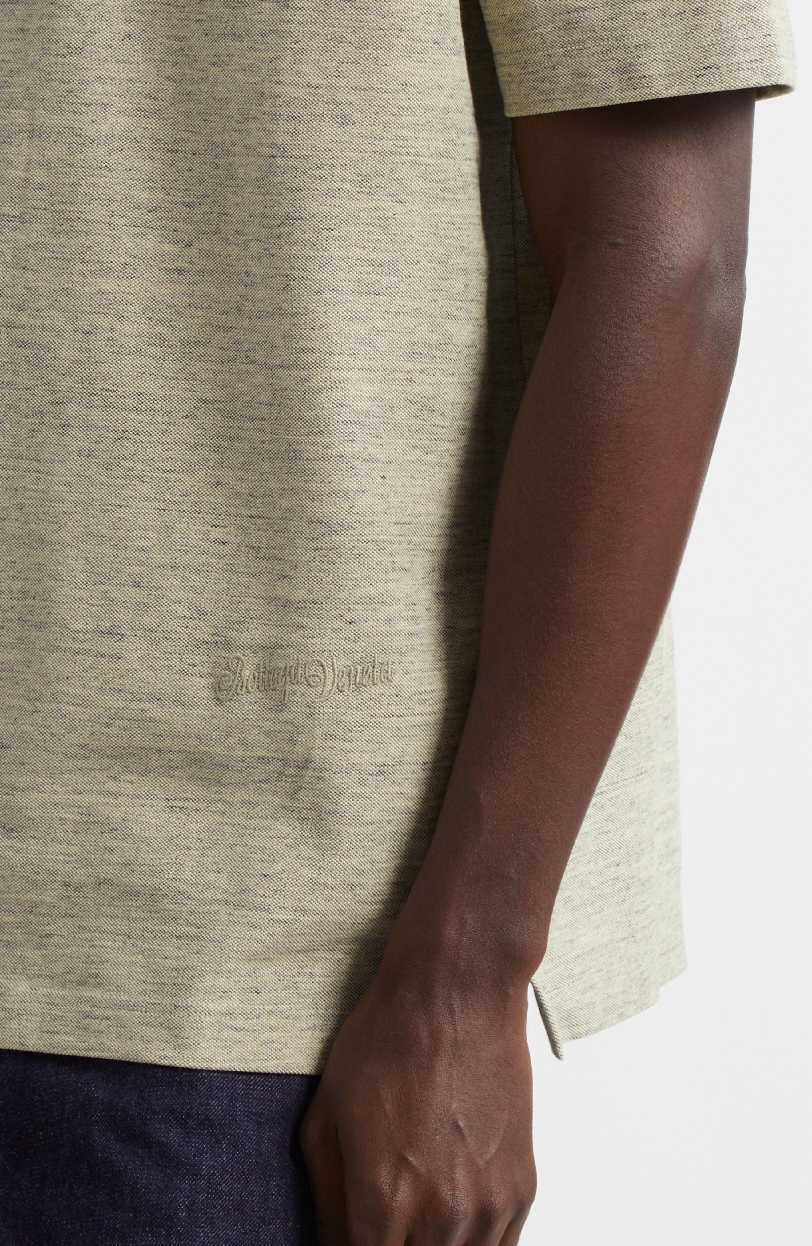 Bottega Veneta Cotton Piqué Polo in 9156 Chick Melange at Nordstrom - 5