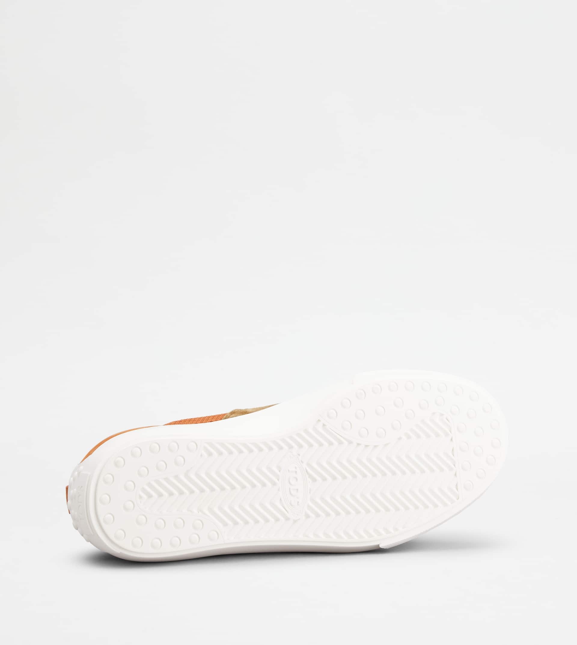 TOD'S SNEAKERS IN FABRIC AND SUEDE - ORANGE, BROWN - 5