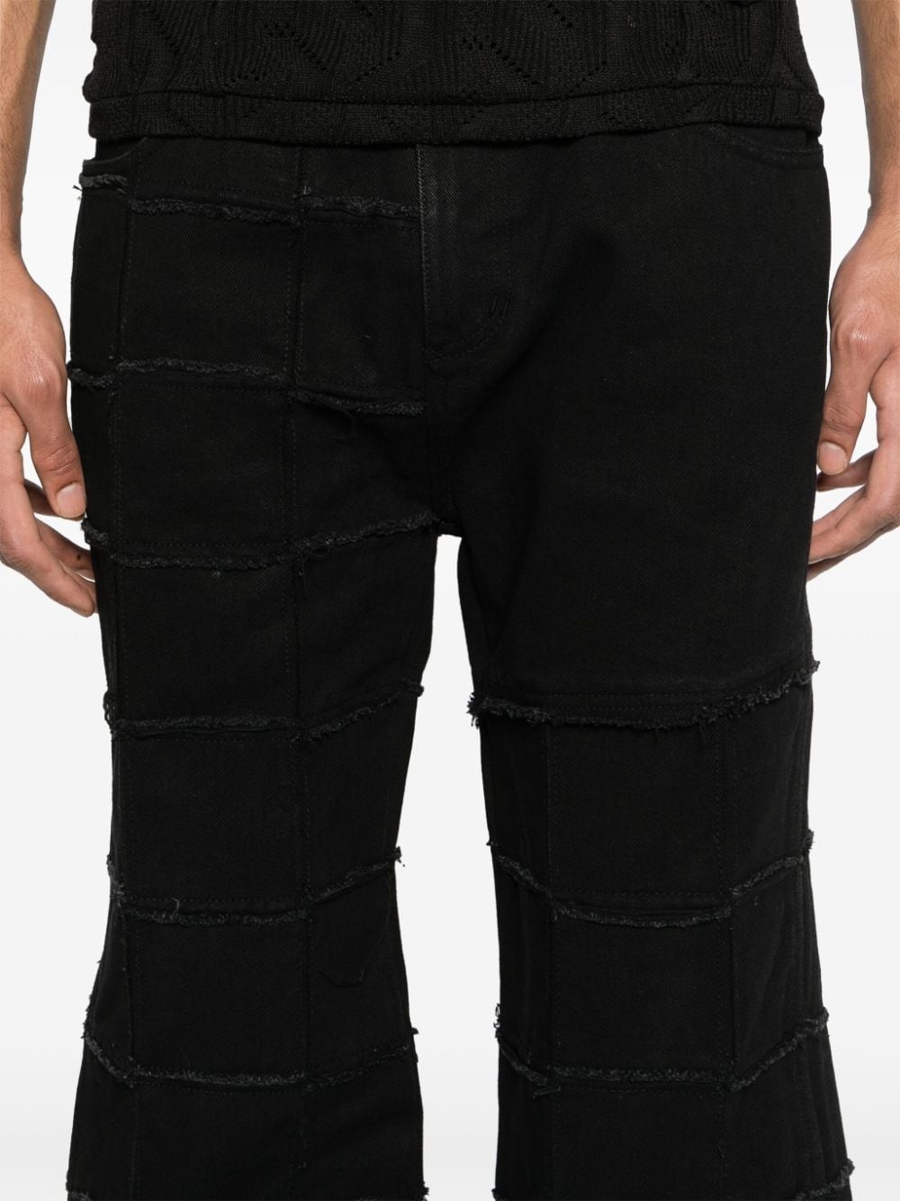 New Patchwork mid-rise wide-leg jeans - 5