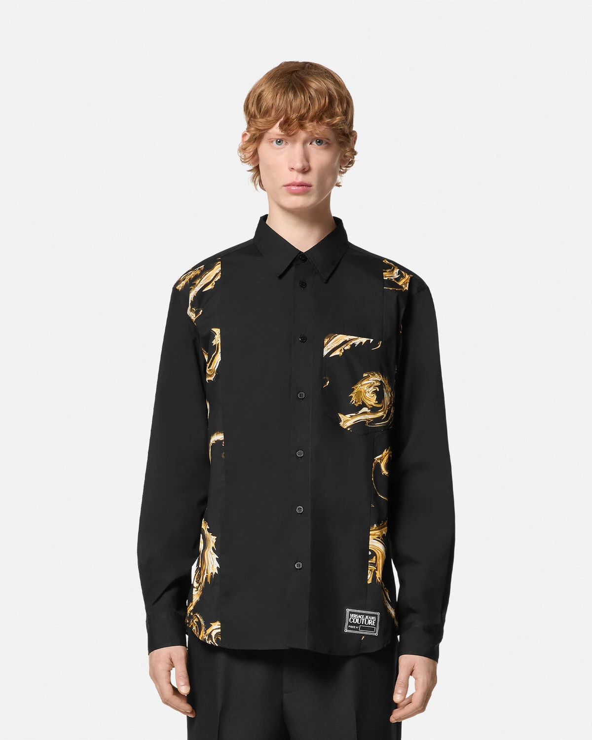 Chromo Couture Paneled Regular-Fit Shirt - 4