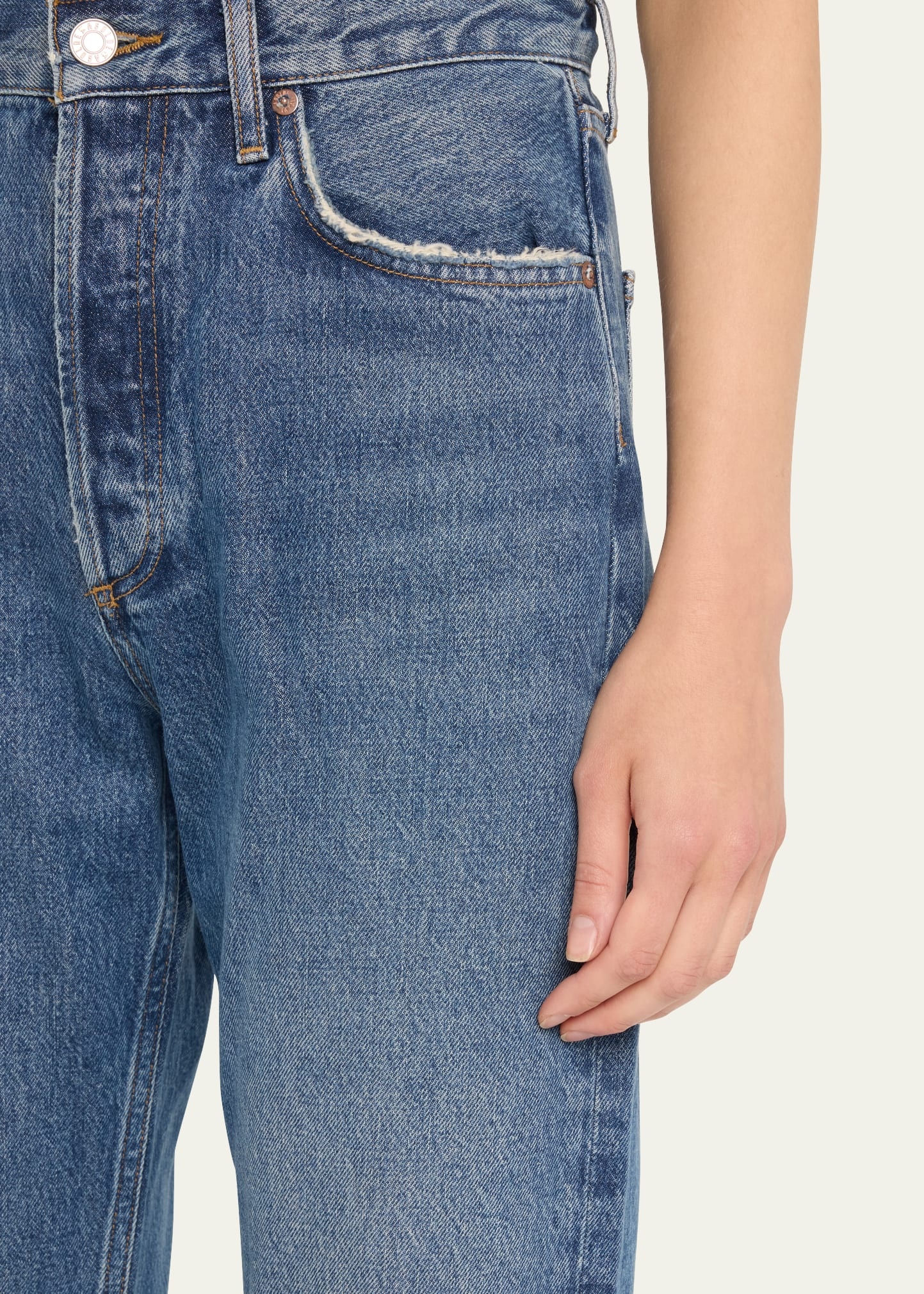 90's Pinch Waist High-Rise Straight Jeans - 5