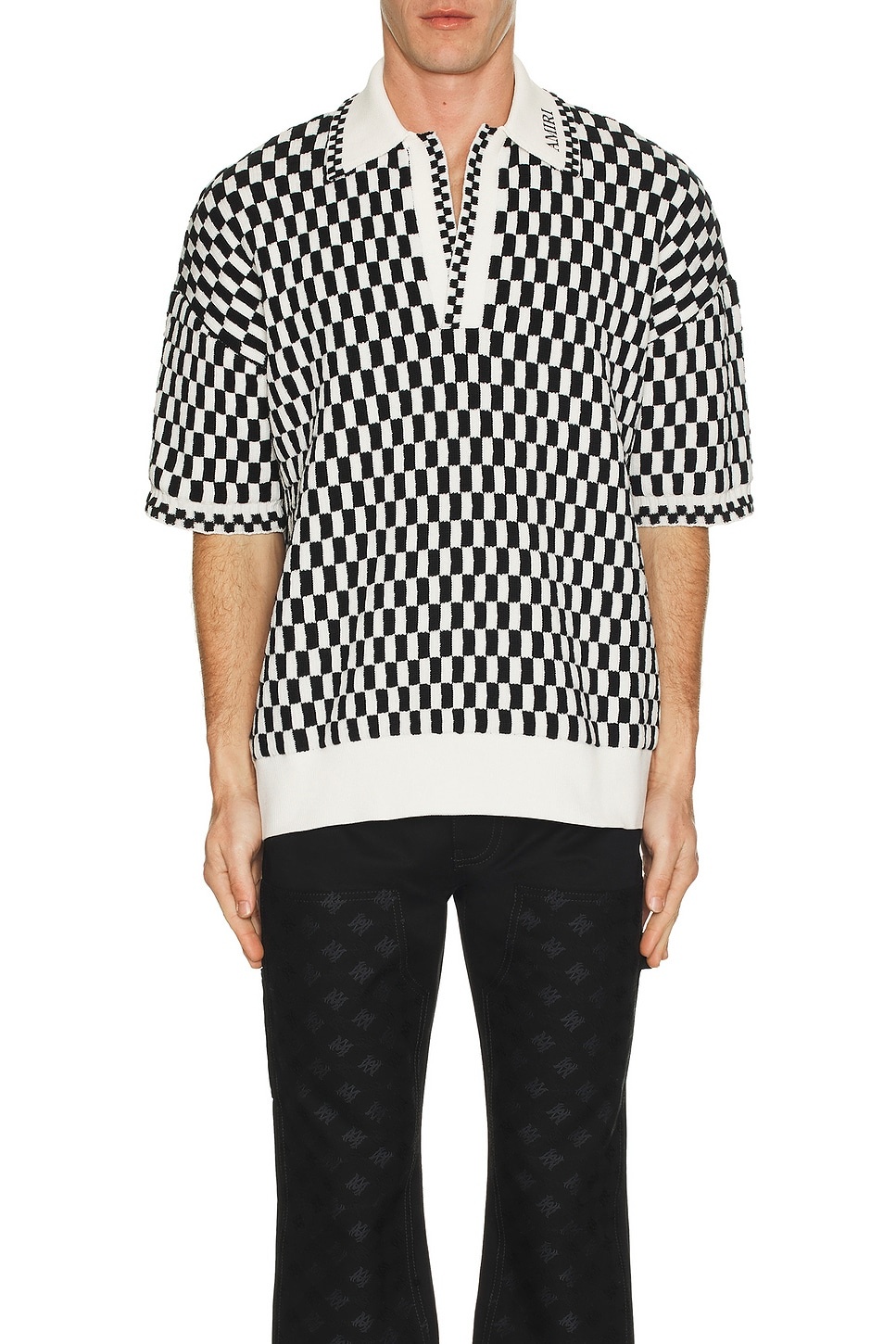 Checkered Oversized Polo - 4