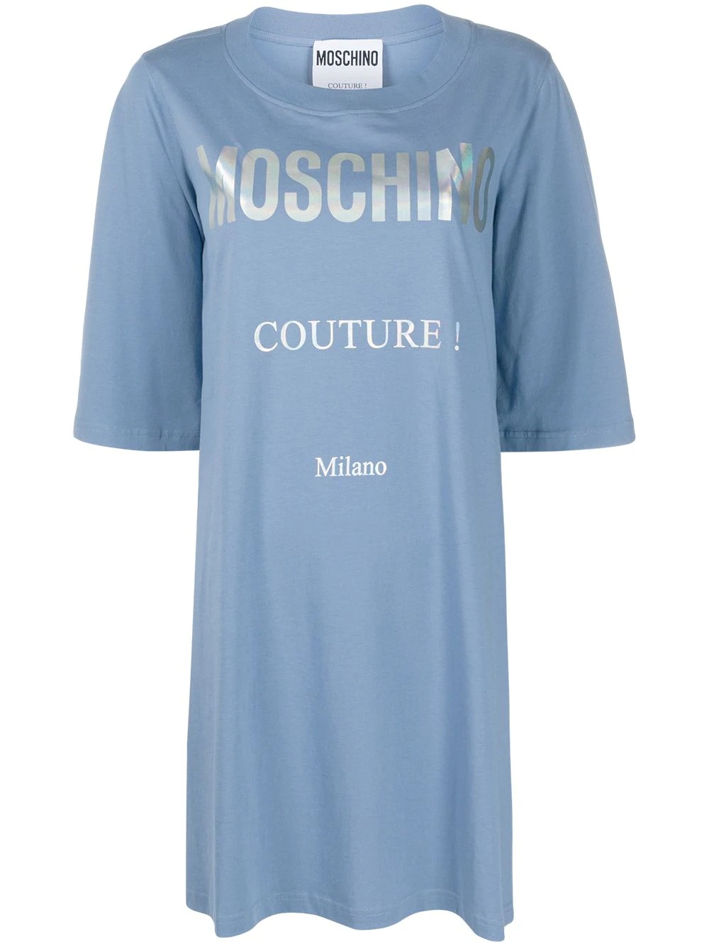 logo-print T-shirt dress - 1