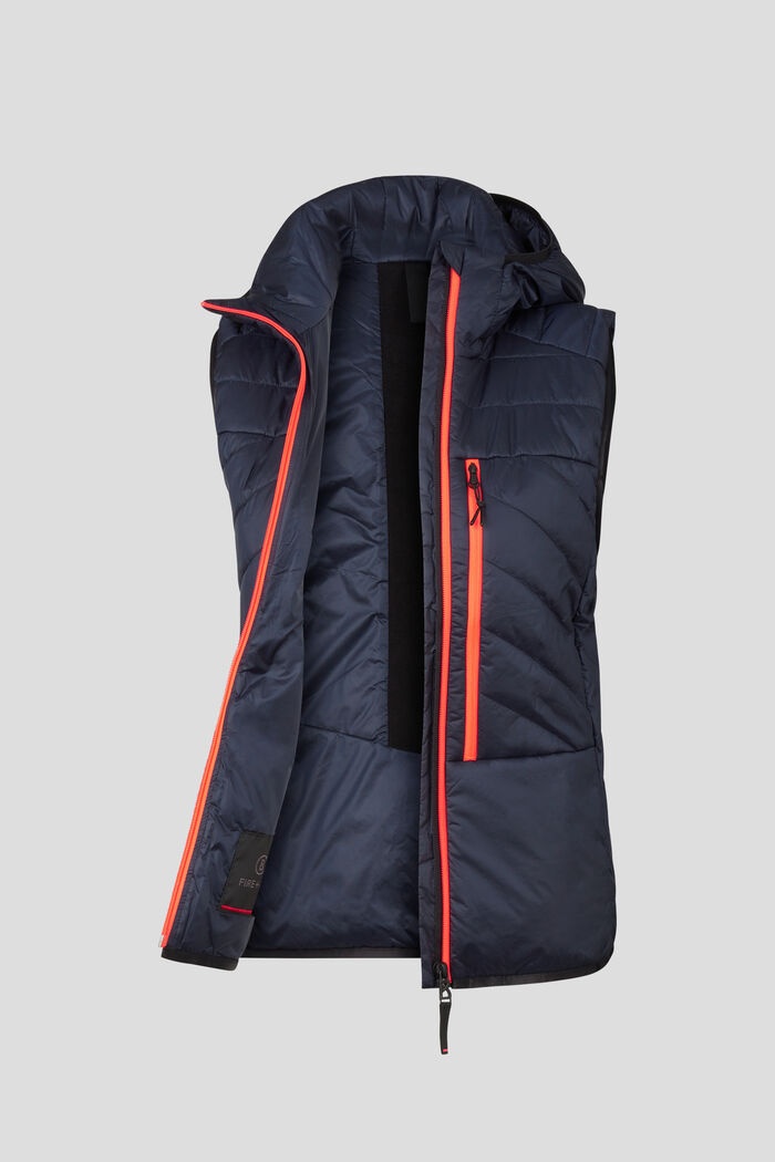 Lea Quilted vest in Navy blue - 7