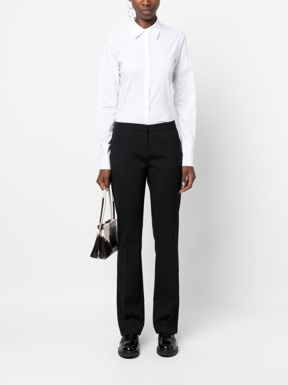 pointed-collar stretch-cotton shirt - 2