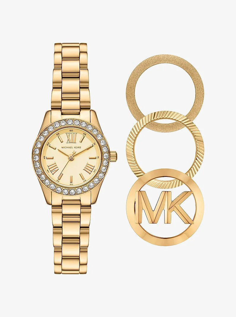 Lexington Brushed Gold-Tone Watch Gift Set - 1