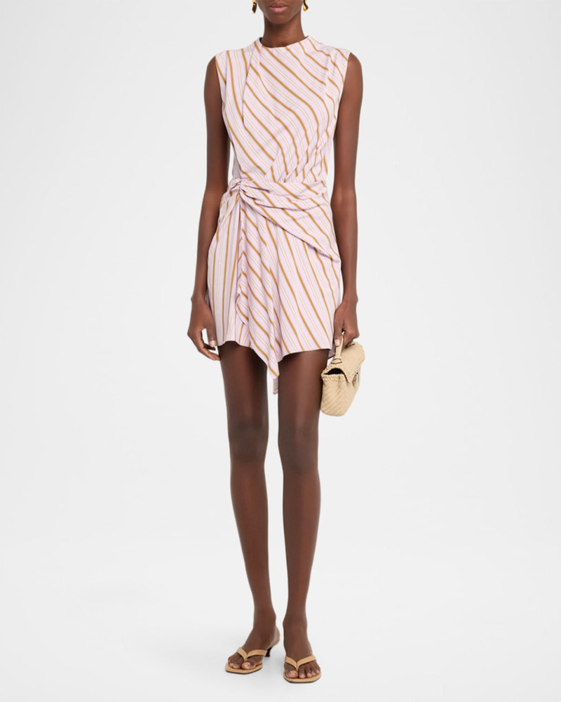 A.L.C. Dion Stripe Draped Mini Dress outlook