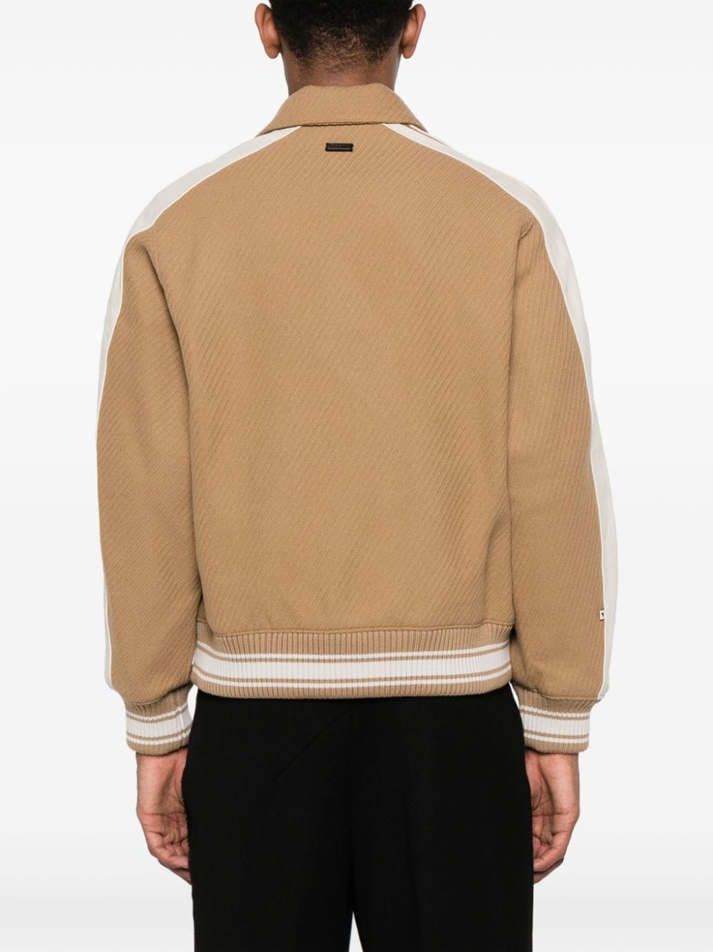 button-down ribbed bomber jacket - 5