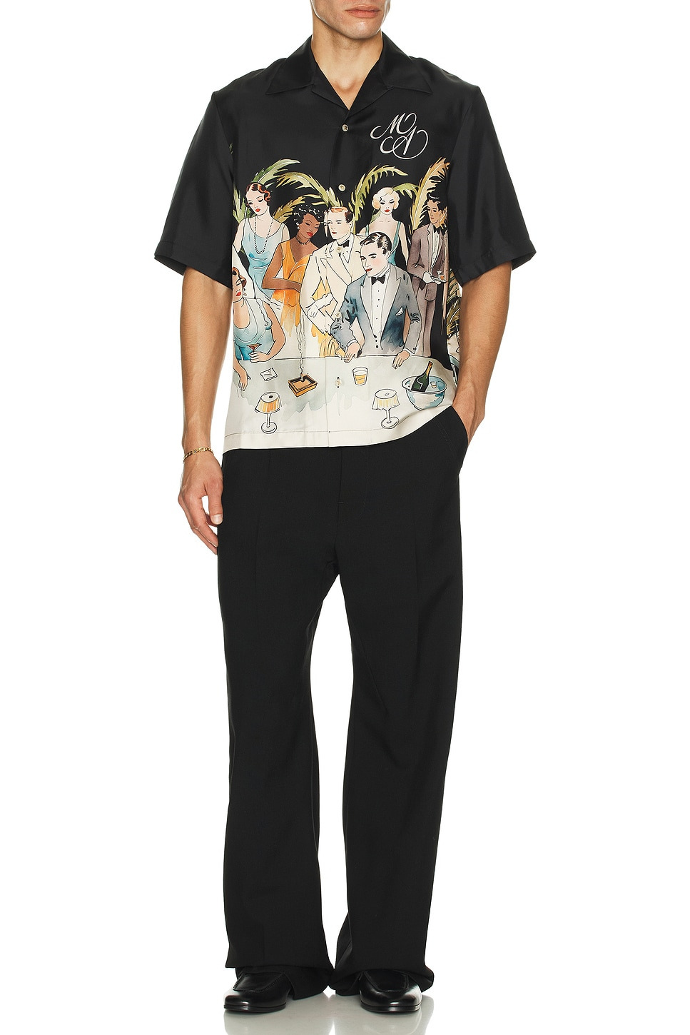 Bar Scene Bowling Shirt - 4
